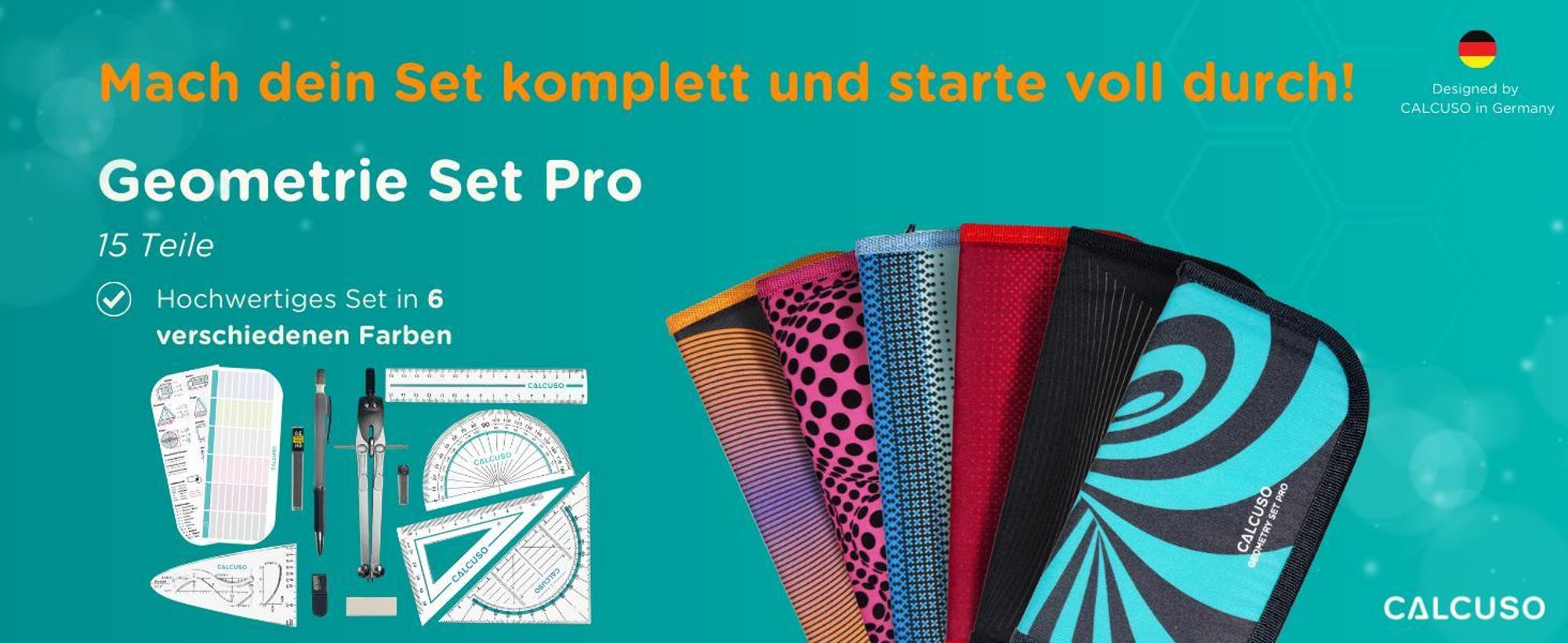 Casio fx-991DE X Classwiz inkl. WYNGS Schutztasche Schwarz - Wissenschaftlicher Taschenrechner - Basic Set