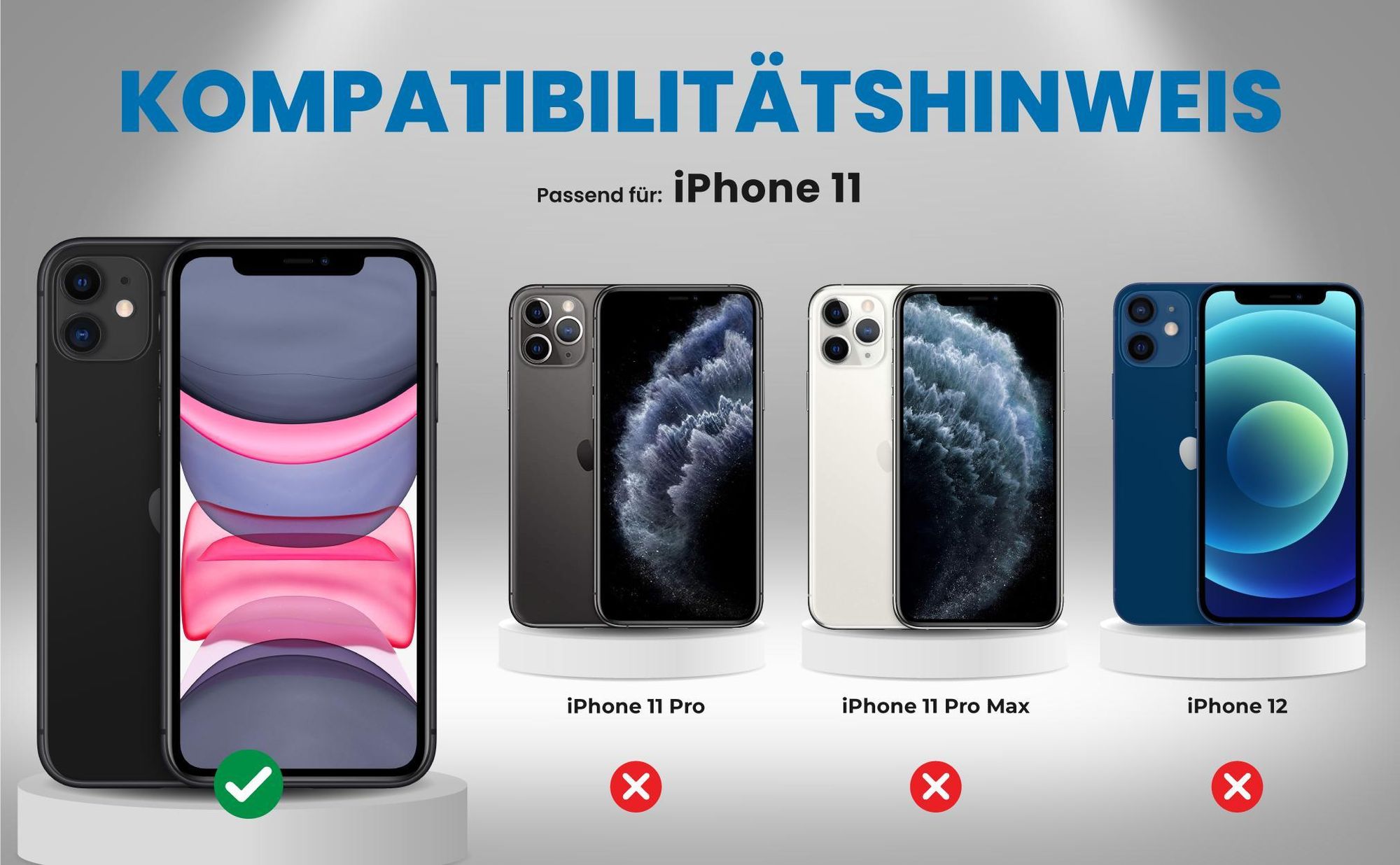Kompatibilitätshinweise Hülle für Apple iPhone 11