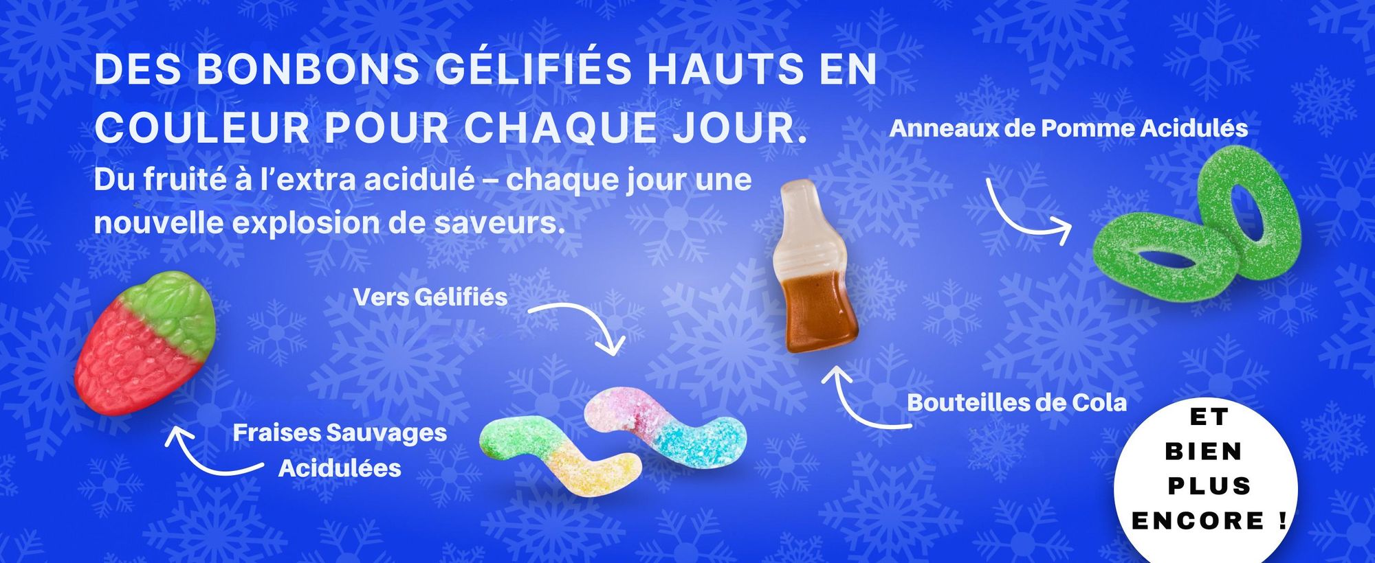 BOXILAND® calendrier avent bonbons gélifiés 2026, 24 types, sucré & acide
