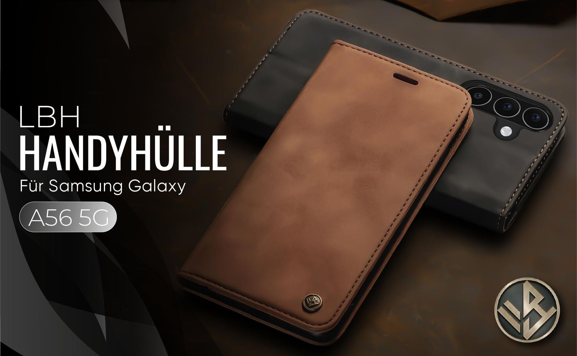 Hochwertige Klapphülle für Samsung Galaxy A56 5G im klassischen Design