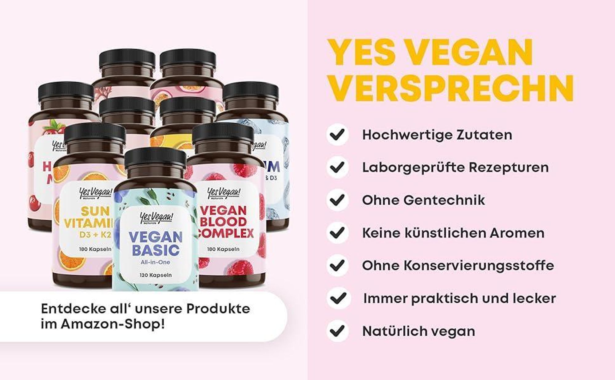 YesVegan® Vitamin D3 K2 Omega 3 5000 IE Depot 180 Kapseln - 3er Set