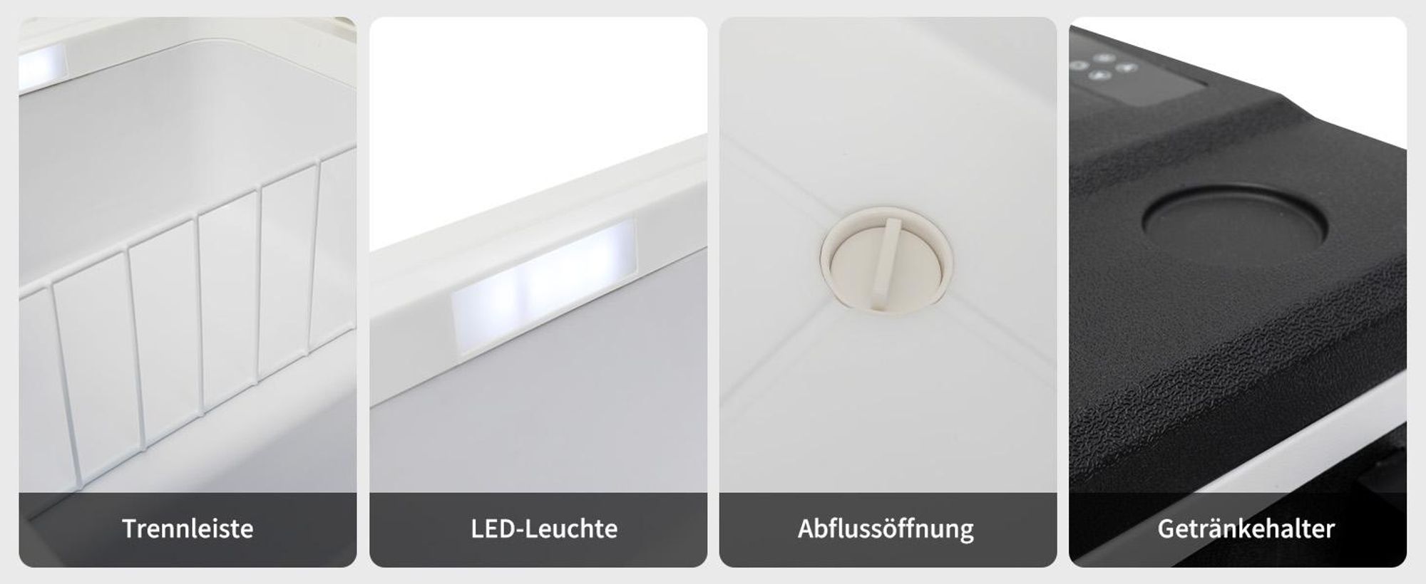 Puluomis Elektische Kompressor Kühlbox 45L, Luftkühler, -20°C bis 20°C, MAX/ECO Modus, <45dB, AC/DC/Batterie – für Camping, Offroad, Wohnmobil schwarz