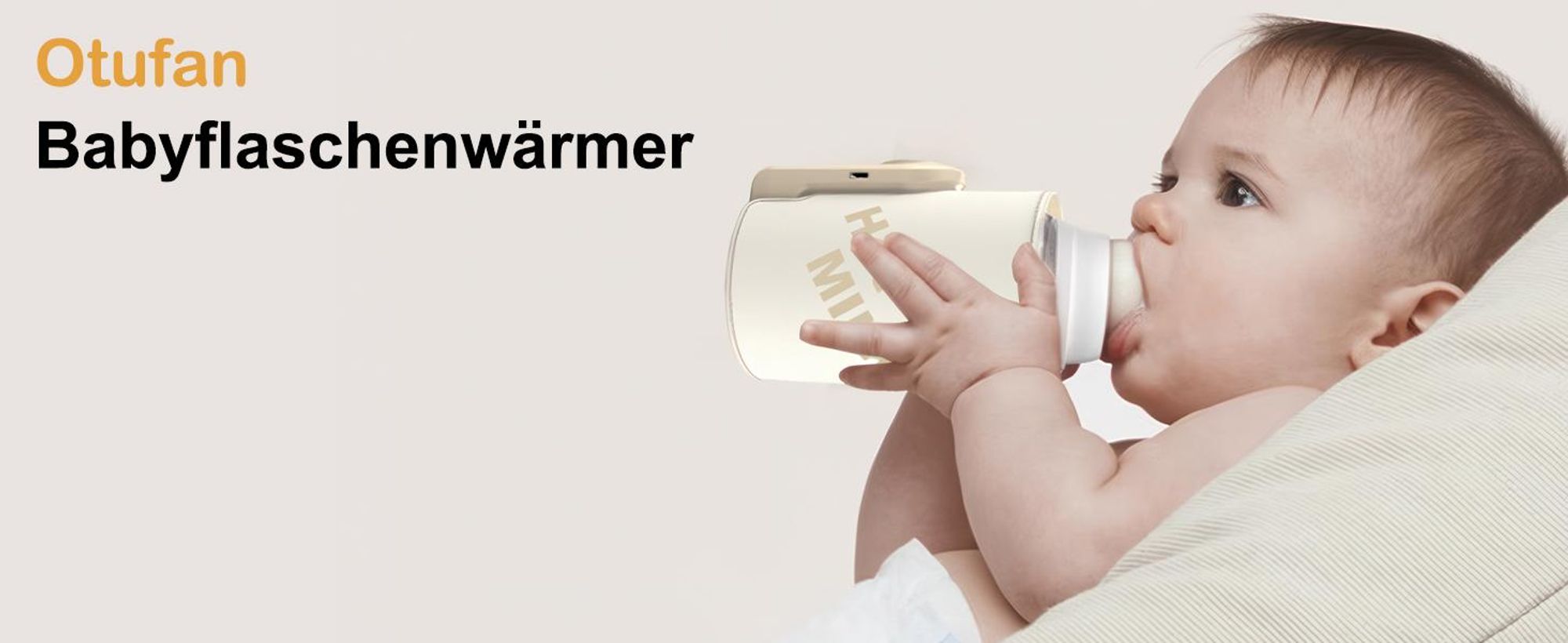 Tragbarer Flaschenwärmer für unterwegs, 8000-mAh-Akku & 18 W Schnellaufheizung für 6–10 Stunden Wärmespeicherung mit 6 Temperaturstufen (38–50 °C)