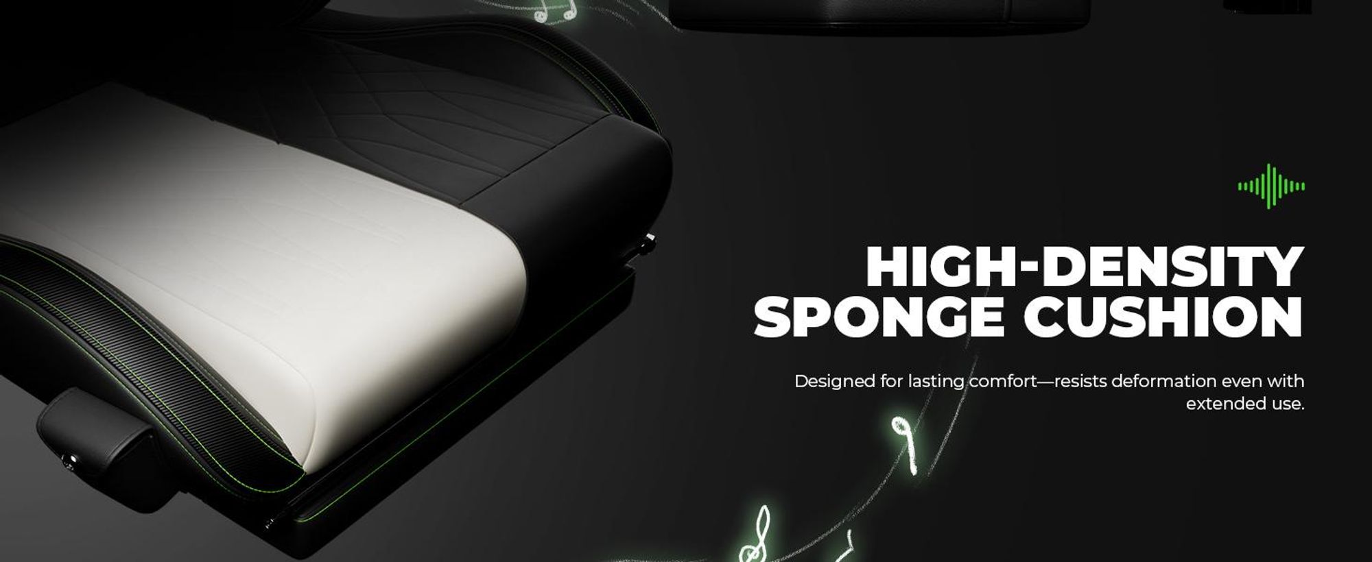 GTPLAYER Sedia da gioco ACE PRO, sedia da ufficio ergonomica con braccioli inclinabili e poggiapiedi, altoparlante Hi-Fi, atmosfera sonora impressionante, verde