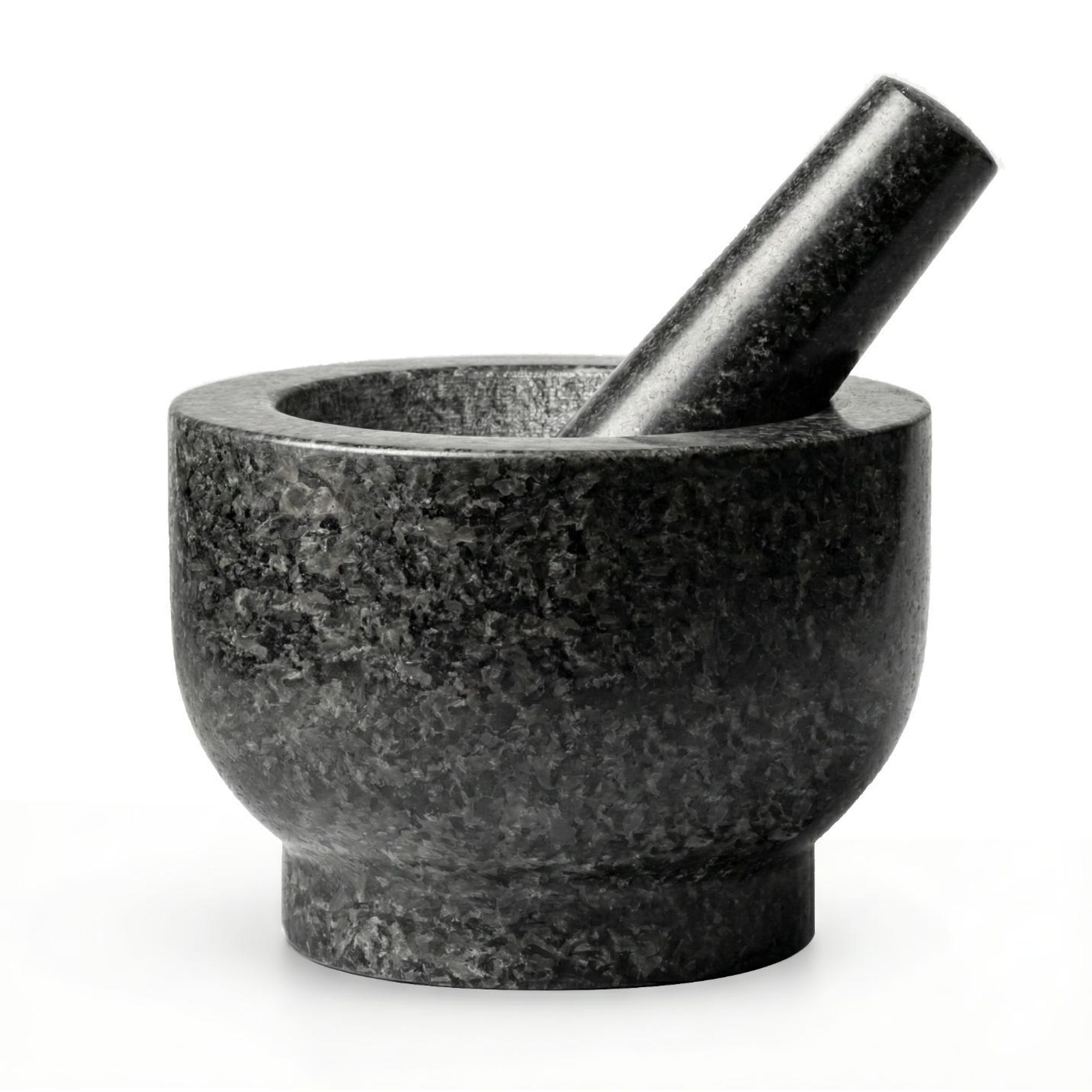 WELLHAUS Granitmörser mit Stößel, groß, XXL, für Gewürze, 14x10 cm