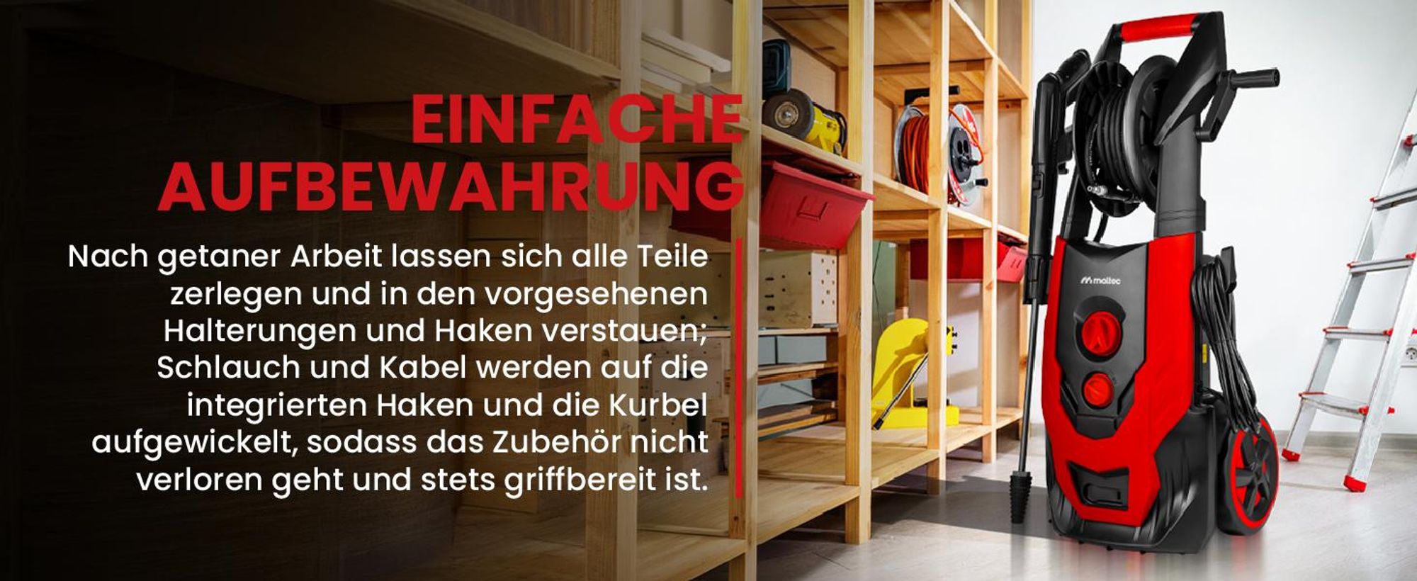 Hochdruckreiniger Patio Cleaner mit Turbolanze und Alu Pumpe