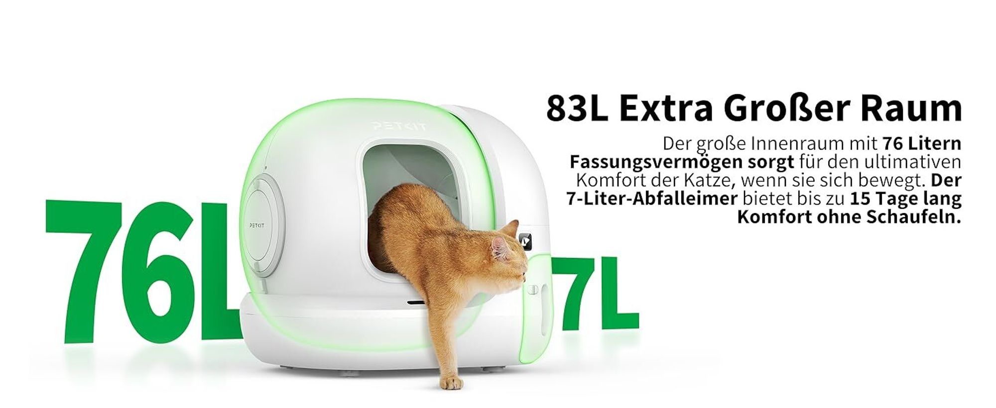 PETKIT Selbstreinigende Katzentoilette, PuraMax 2 Katzentoilette für mehrere Katzen(1. Generation Upgrade), App-Steuerung