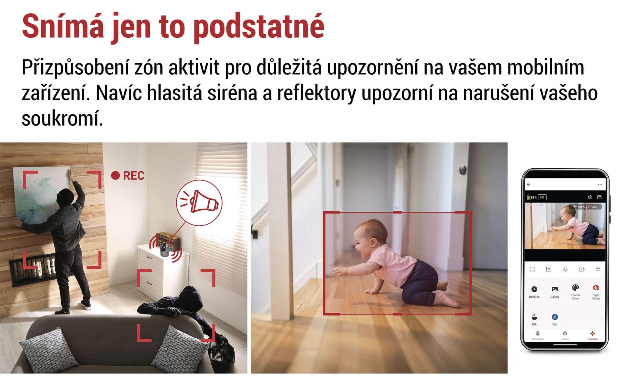 EMOS Digitální teploměr a vlhkoměr s bezdrátovým čidlem, dosah 100 m, zobrazení trendů a komfortu, datum, čas, budík, bílý, E0558W