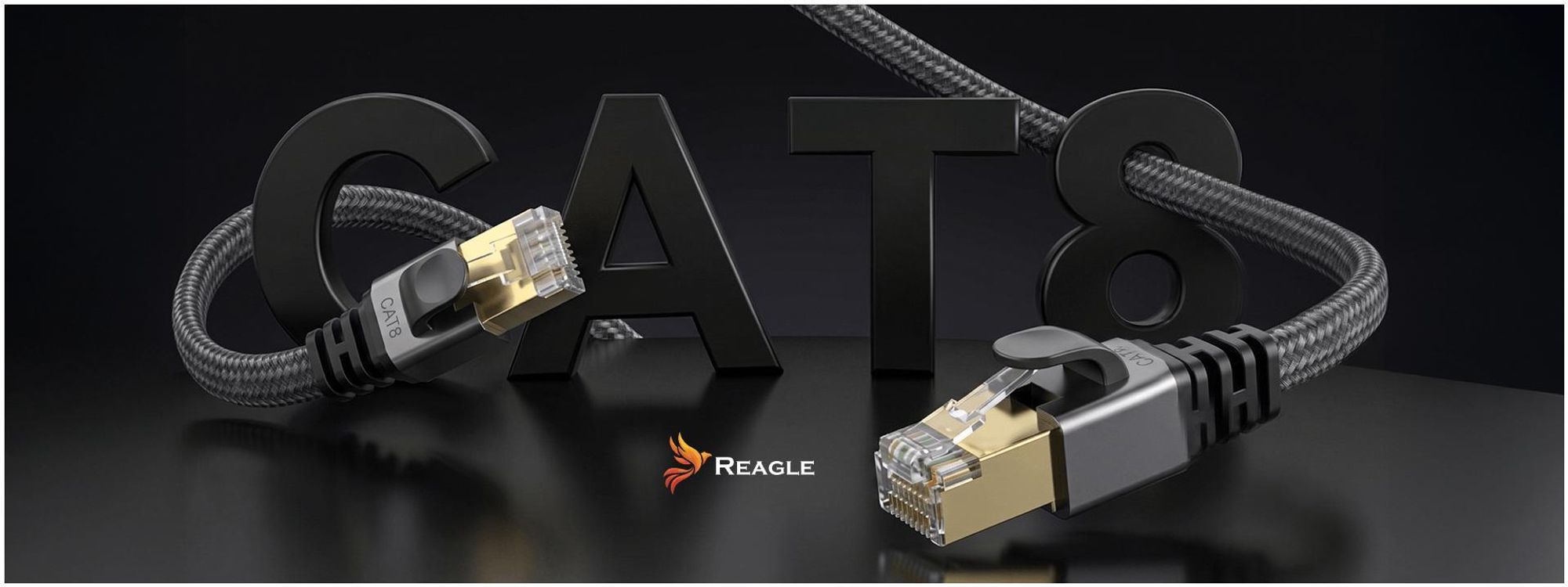 Reagle Cat8 Ethernet Lan Kabel Rj45 Sftp 40 Gbps 5 M – Hochgeschwindigkeits-Netzwerkkabel Für Gaming, Pc, Router & Streaming