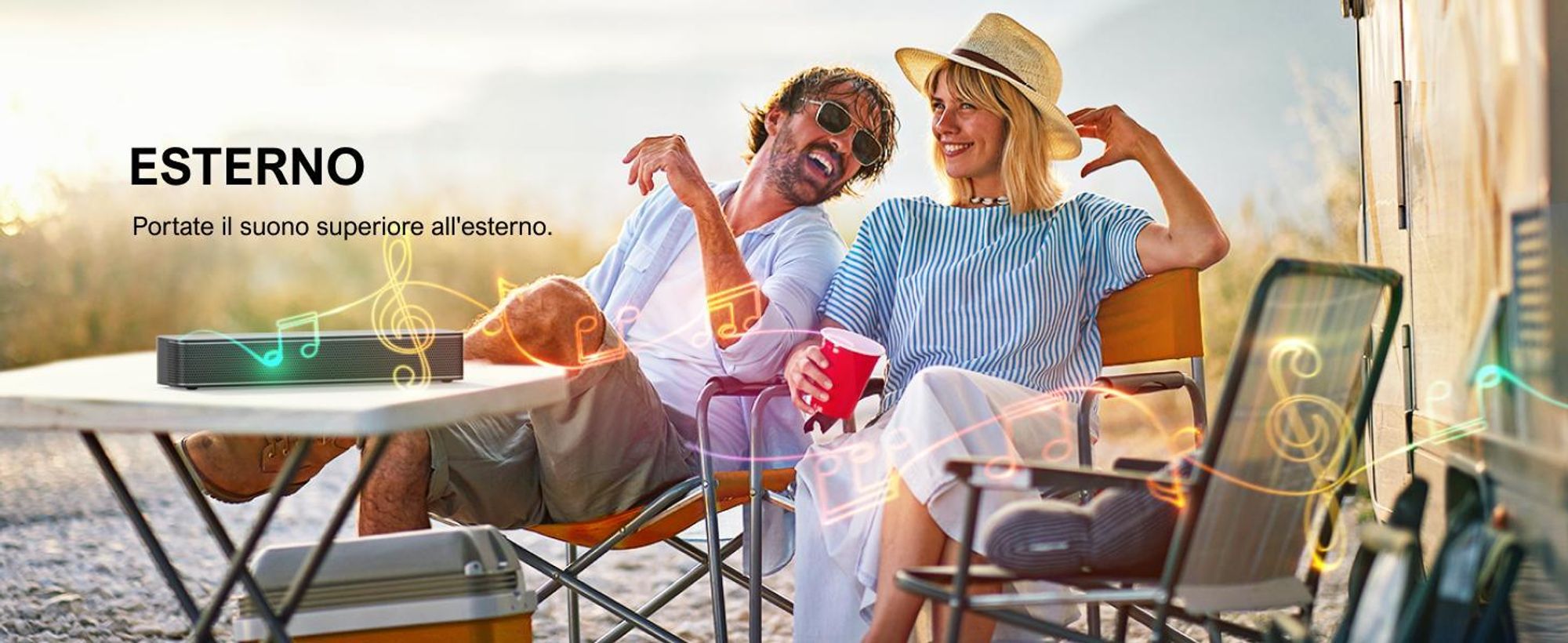 ULTIMEA Soundbar a 2.1 canali per TV con bassi regolabili, controllo tramite app, soundbar all-in-one, altoparlante TV Bluetooth 5.4, Poseidon M20