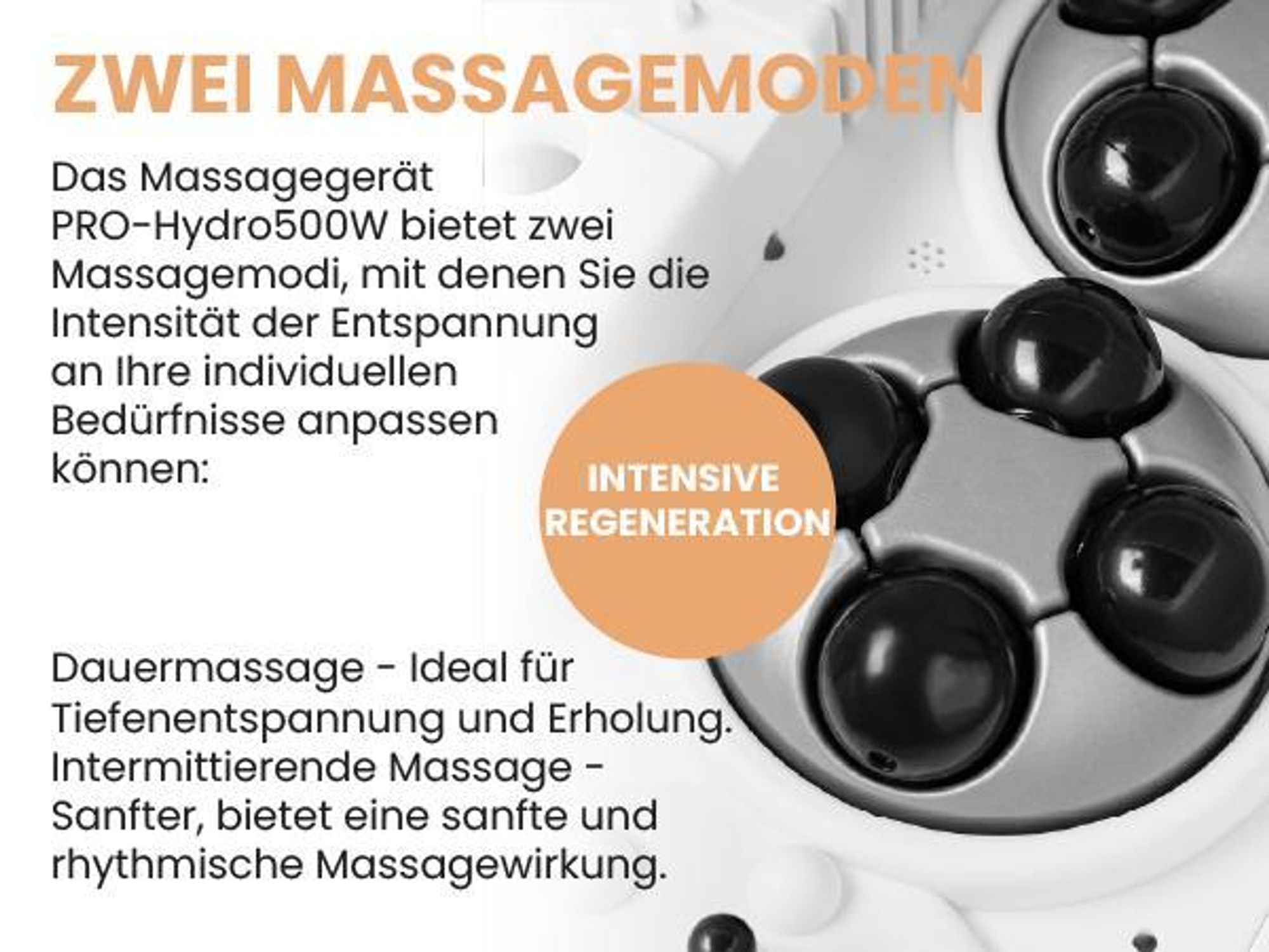 Wasser Fussmassagegerat mit LED-Anzeige und 6 Massagerollen
