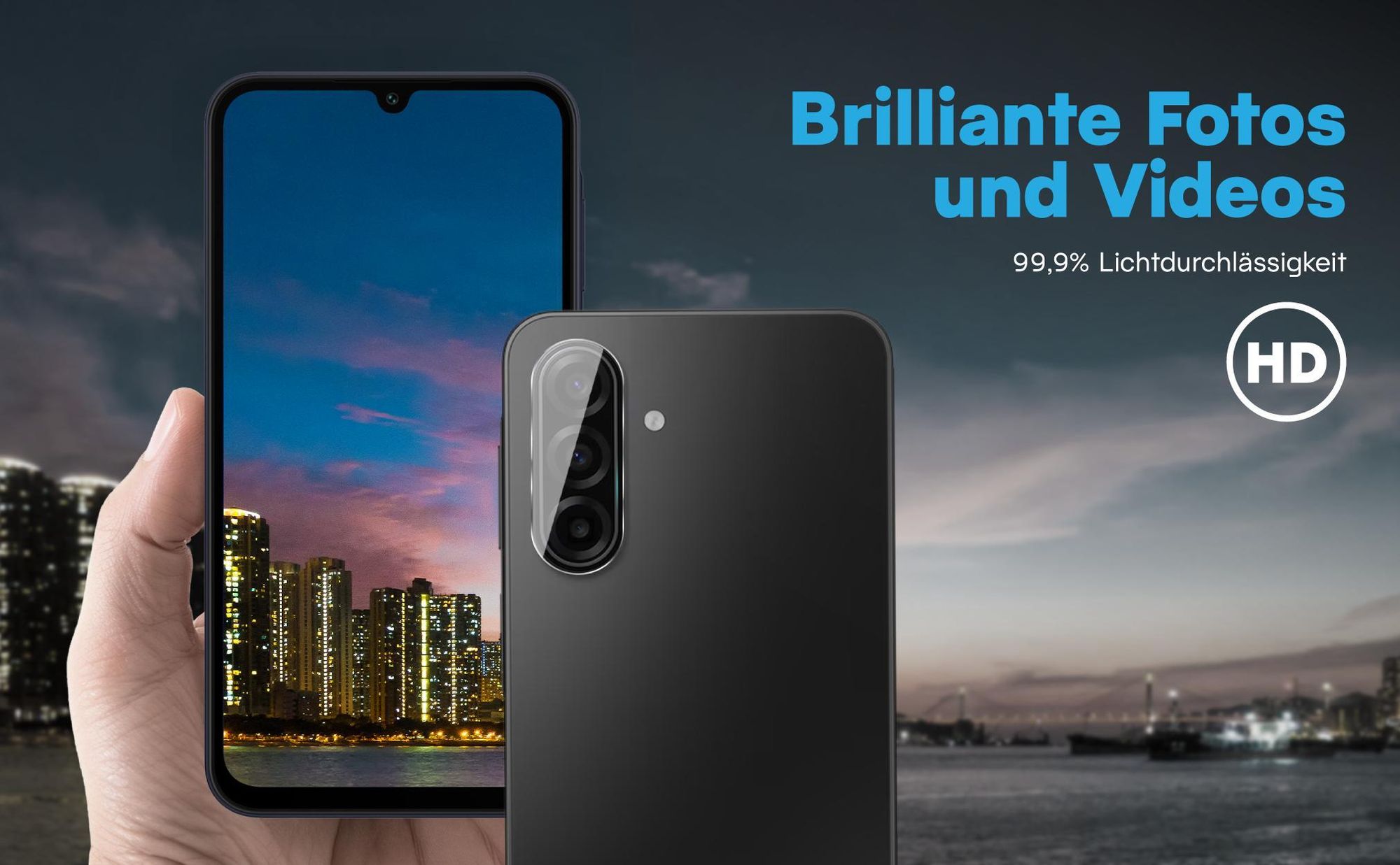 Brilliante Bildqualität mit dem Samsung Galaxy A17 dank 99,9% Lichtdurchlässigkeit