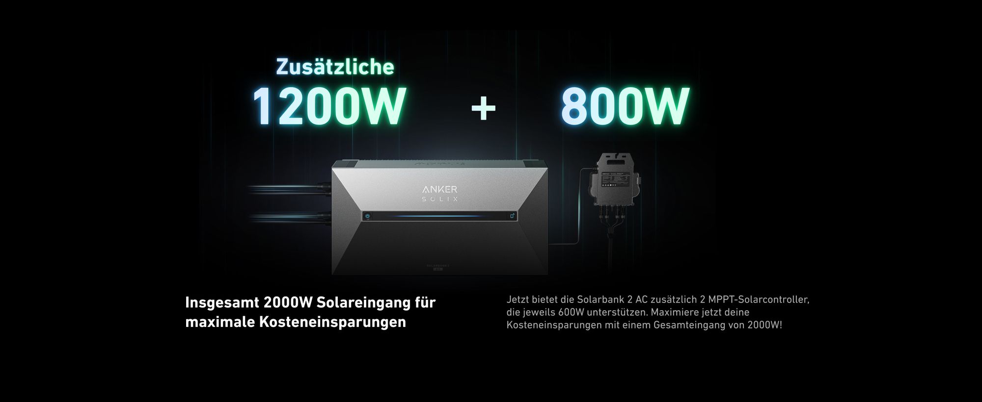 Anker SOLIX Solarbank 2 E1600 AC Speicher für Balkonkraftwerk 1600Wh Solarstromspeicher