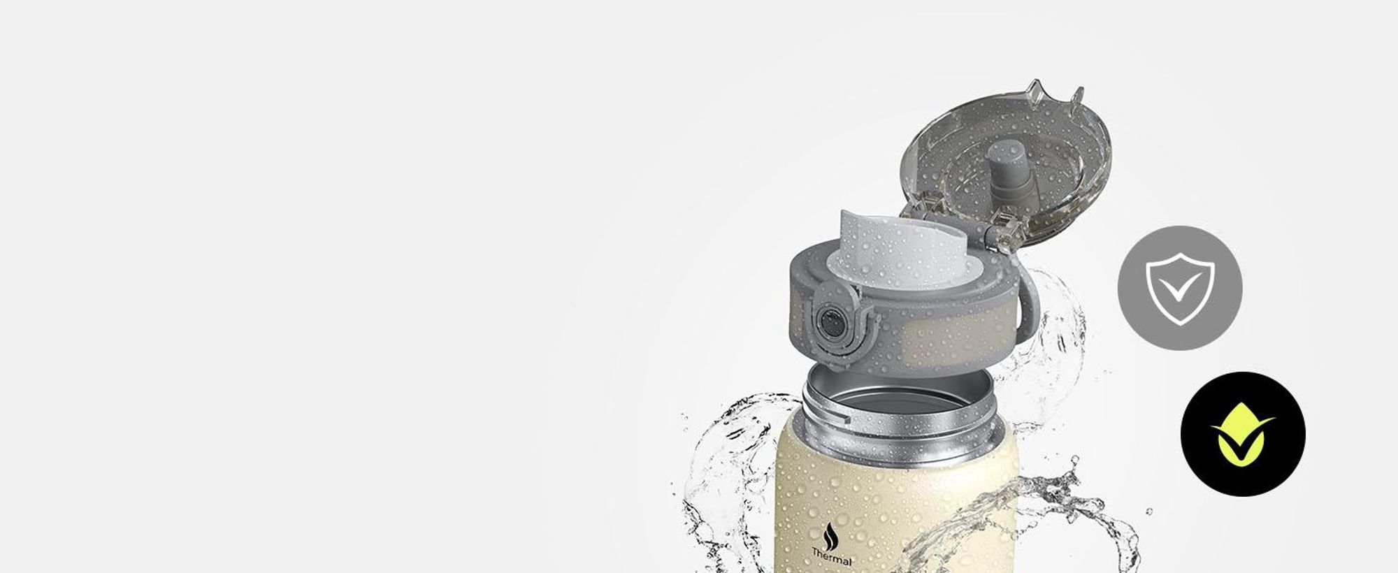 ZIPRO Edelstahl Trinkflasche 500 ml Beige - Thermosflasche Isoliert Doppelwandig Auslaufsicher BPA-Frei Sport Wasserflasche Thermo klein