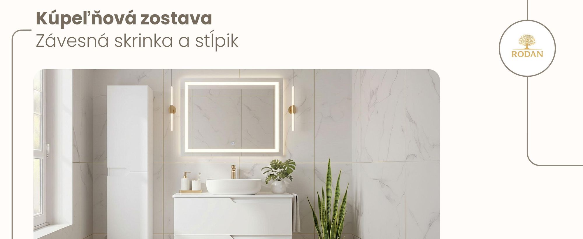 RODAN, moderná skrinka pod umývadlo, skrinka do kúpeľne, kúpeľňový nábytok, kúpeľňová skrinka
