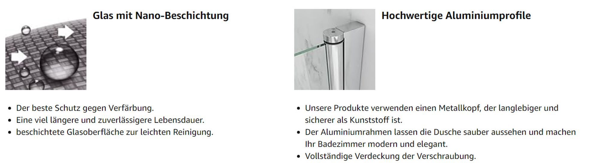Nischentür 90 x 195 cm Duschabtrennung 2 TLG. Faltwand Aufsatz Duschwand DA