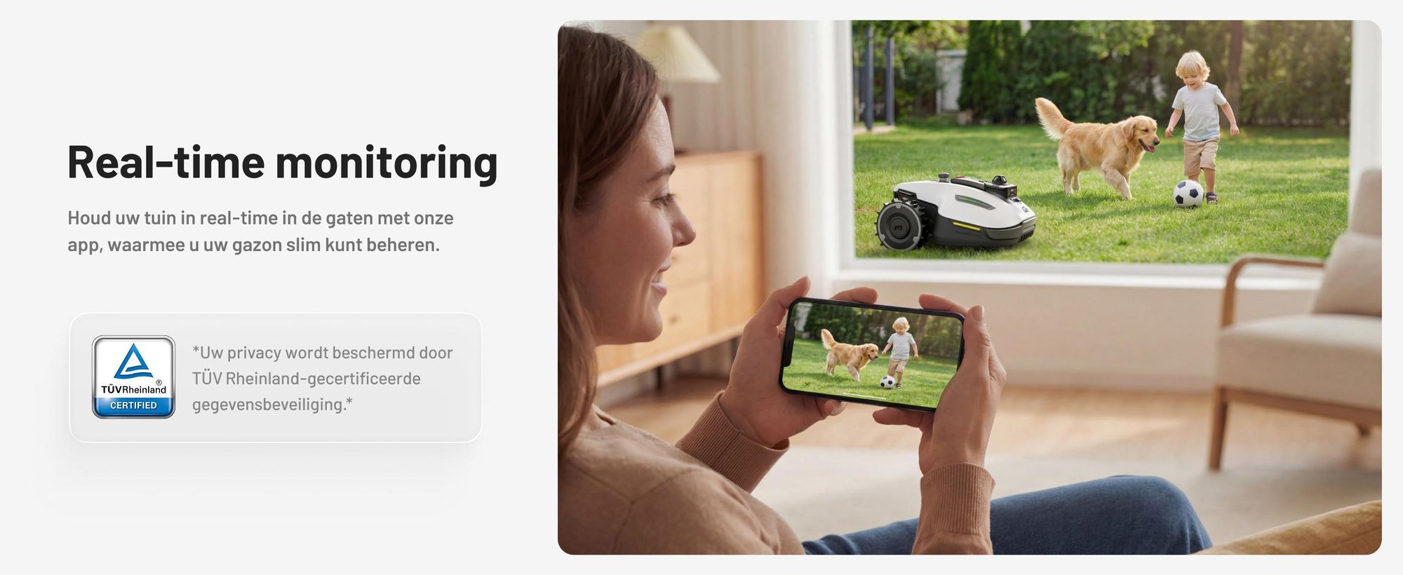 Robotmaaier Mammotion YUKA Mini 2 1000 met garage en wasstandaard, zonder kabel, voor 1000 m², met DropMow-technologie, auto-kaartgeneratie, app