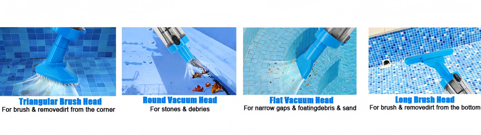 3-in-1 Kabelloser Poolstaubsauger | Wiederaufladbares Pool-Staubsauger-Set | Mit Filterelement Sonstiges Poolzubehör,für Sand und Schmutz,0.25l,Blau