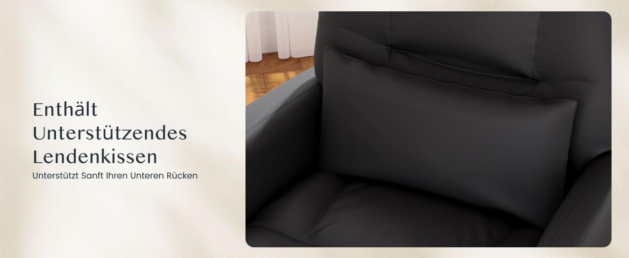 FLEXISPOT 3-in-1 Ergonomischer Bürostuhl mit 165° Liegefunktion, Ausziehbarer Fußstütze, Dickem Komfortpolster und Höhenverstellung (Schwarz)