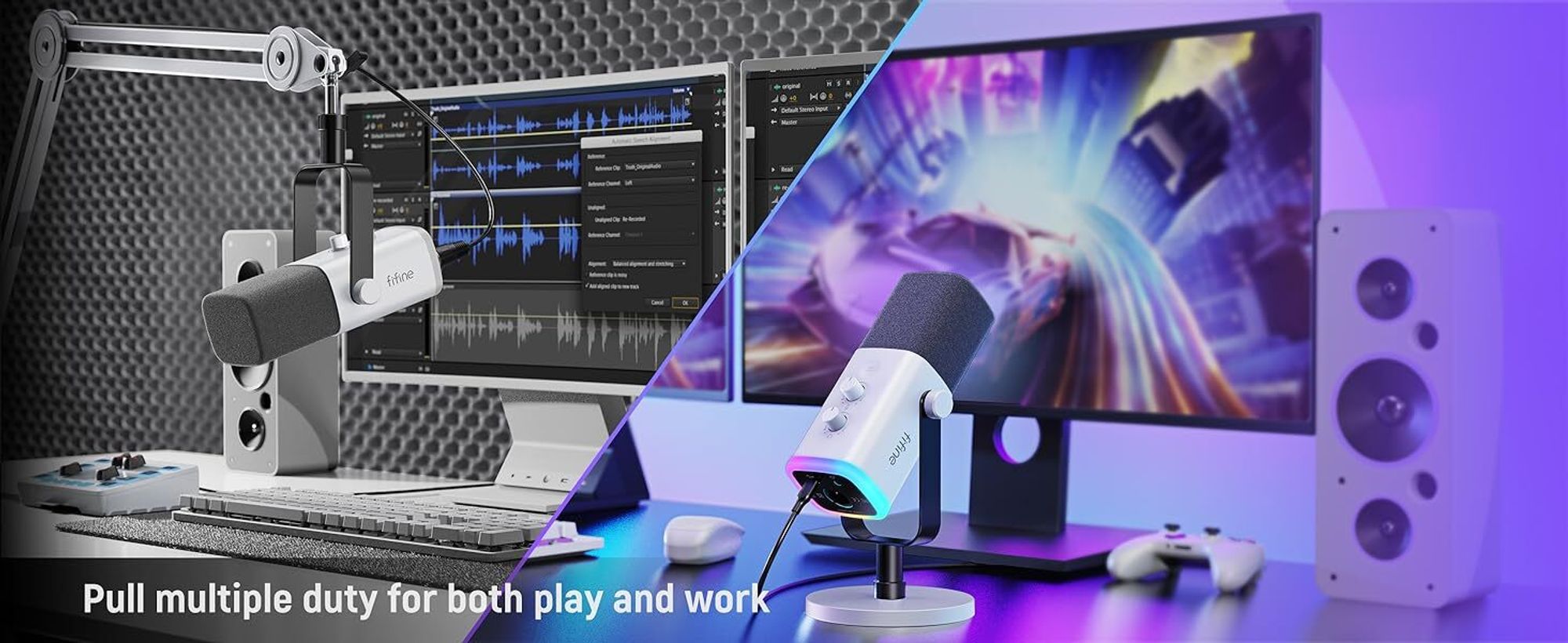 FIFINE XLR-Studiomikrofon USB Podcast Mikrofon PC Dynamisches Mikrofon für Aufnahme
