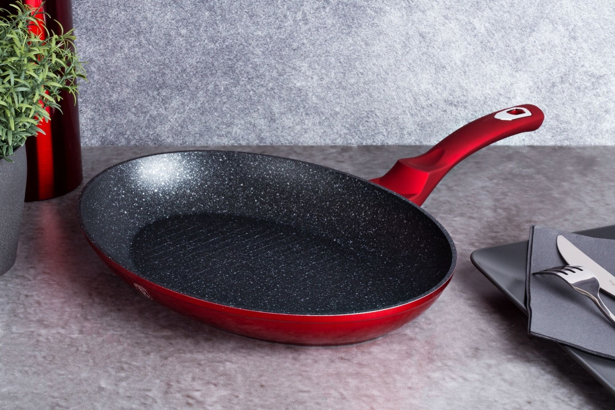 Berlinger Haus Granit-Fischbratpfanne Burgundy 44898