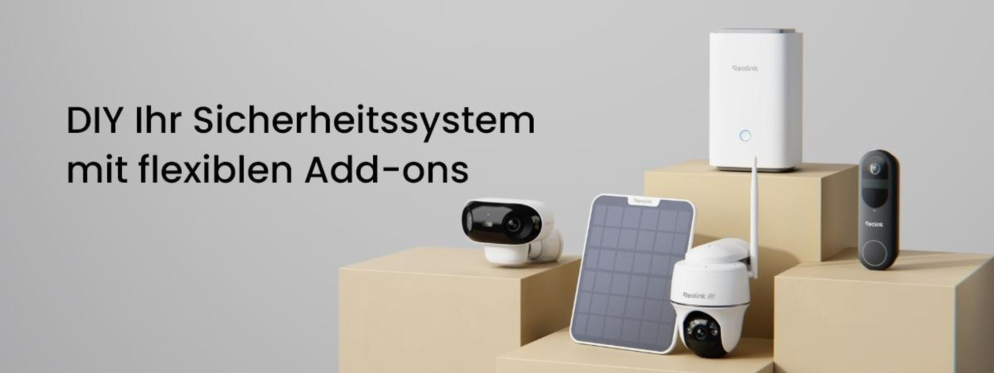 Reolink Argus PT Ultra+Solarpanel x2 mit Home Hub, 4K 8MP Akku Überwachungskamera Set, 5/2,4 GHz, 360° Schwenkbar, mit 64GB SD-Karte, Schwarz