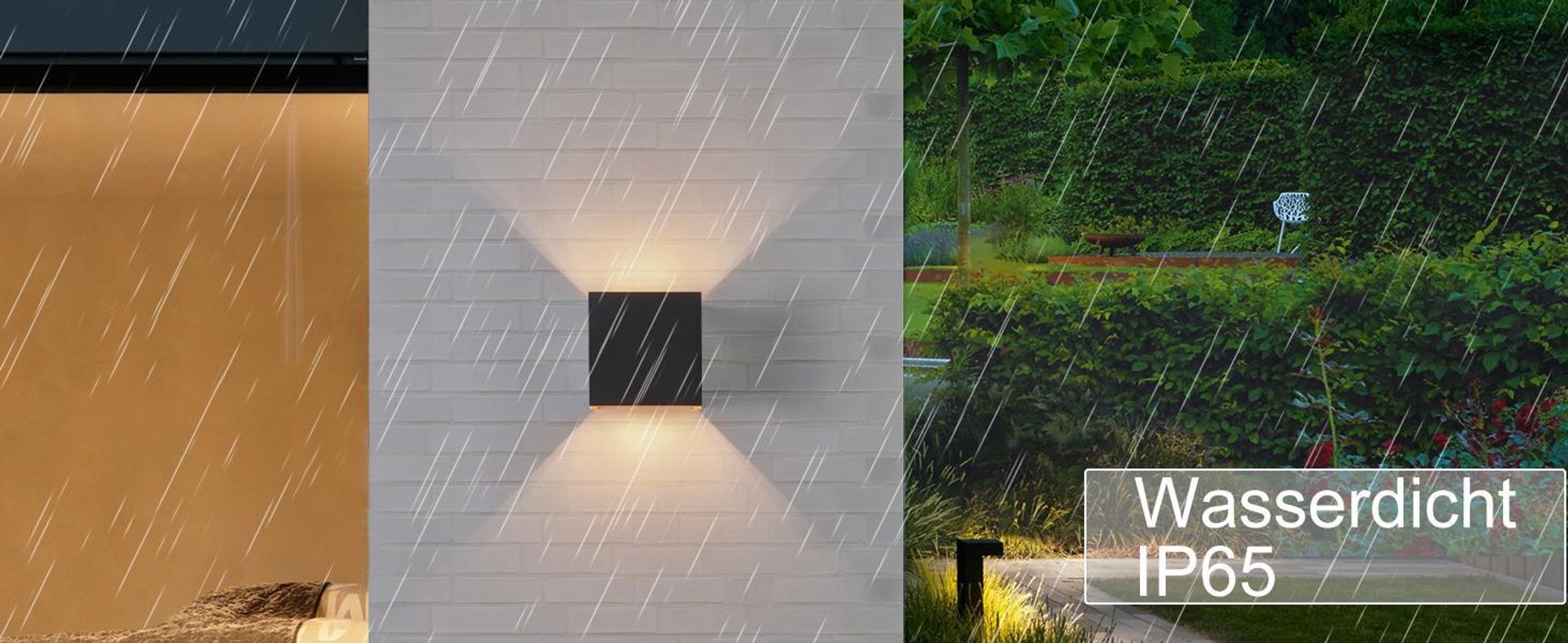 ZMH LED Wandleuchte 4ER Innen Up und Down Aussenlampe Schwarz Gold IP65 Wasserdicht Einstellbar Strahl Warmweiß G9 Wandstrahler für Wohnzimmer Garten Terrasse Flur