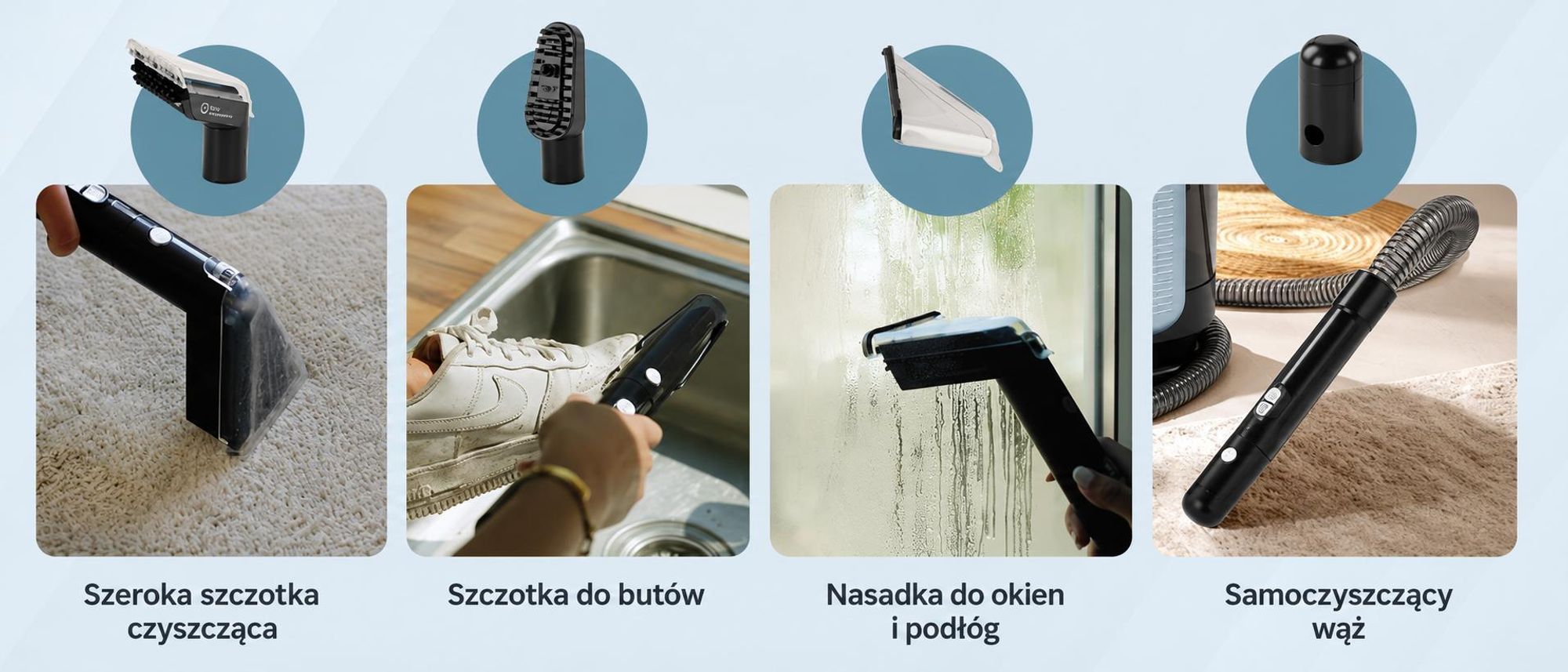 Odkurzacz parowy Olvy PRO – do czyszczenia mebli tapicerowanych i dywanów, w zestawie z akcesoriami oraz odkurzacz do dywanów, odkurzacz do czyszczenia na mokro do sof, materacy, samochodów i dywanów