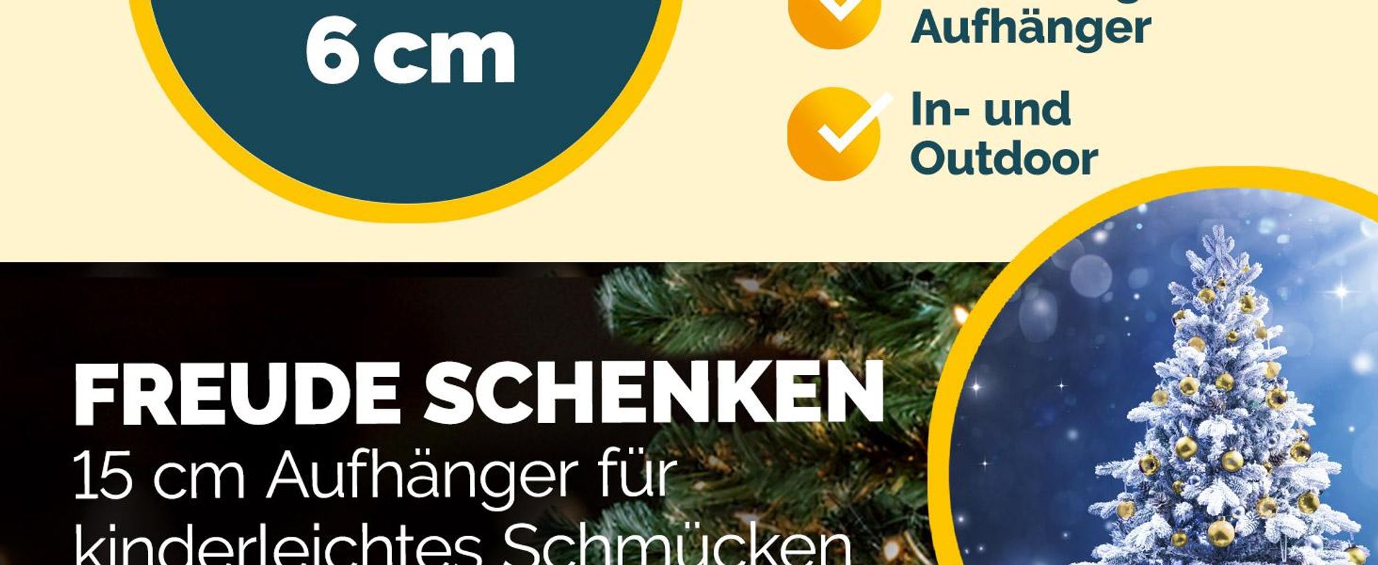 DEUBA Weihnachtskugeln 54er Set Ø 6 cm aus Kunststoff Braun