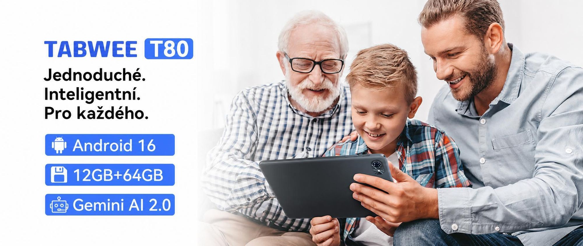 TABWEE T80 Tablet 10.5 Zoll,Android 16, 64GB ROM, 1280 x 800 pixel, 6000mAh Akku, 5MP Kamera, 5G WiFi, Bluetooth,Gemini AI Tablet