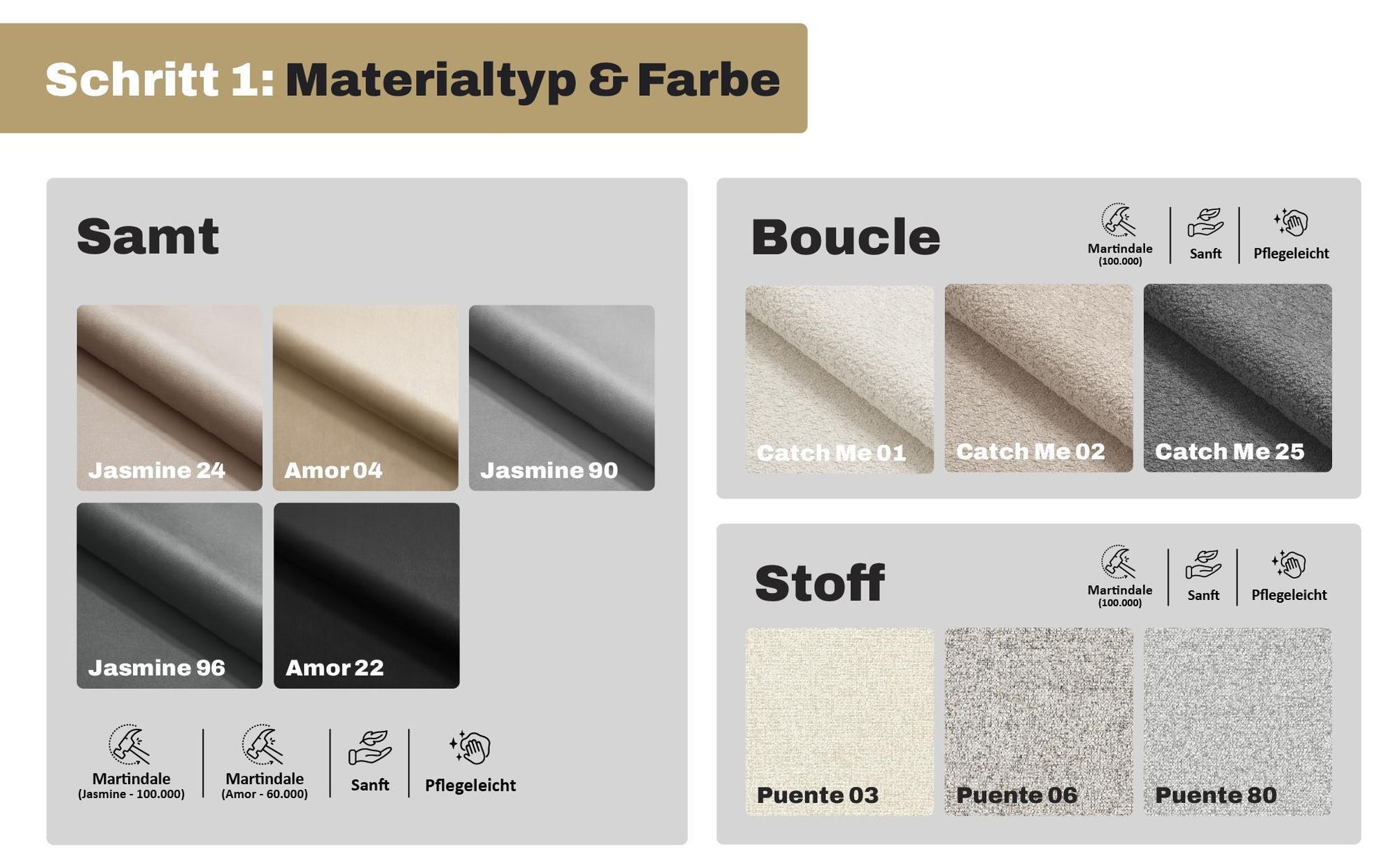 MOTIVENA Leno Polsterbett 180x200 mit Bettkasten, Holz Lattenrost, Bett 180x200 Beige Boucle (Catch Me 02)
