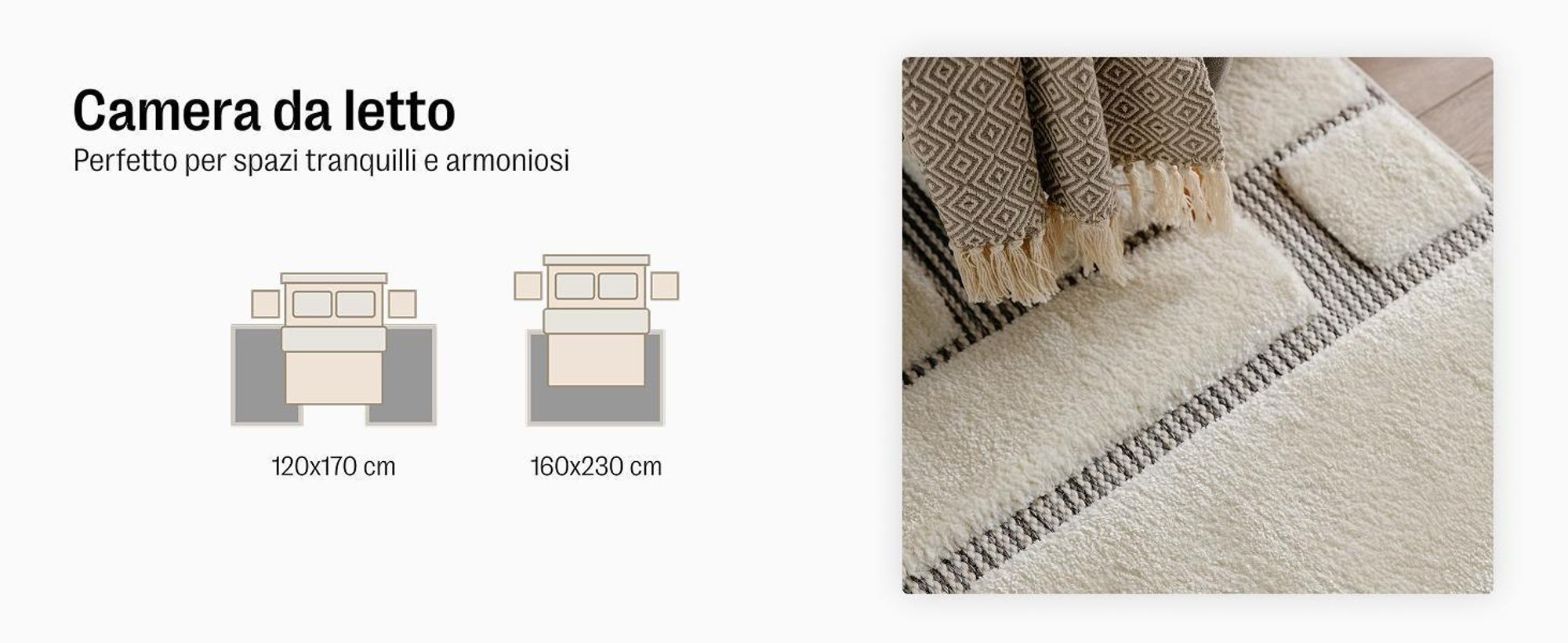 benuta tappeto soggiorno Elvy Crema/Beige 140x200 cm tappeto soggiorno rettangolare fantasia pelo corto morbido soffice