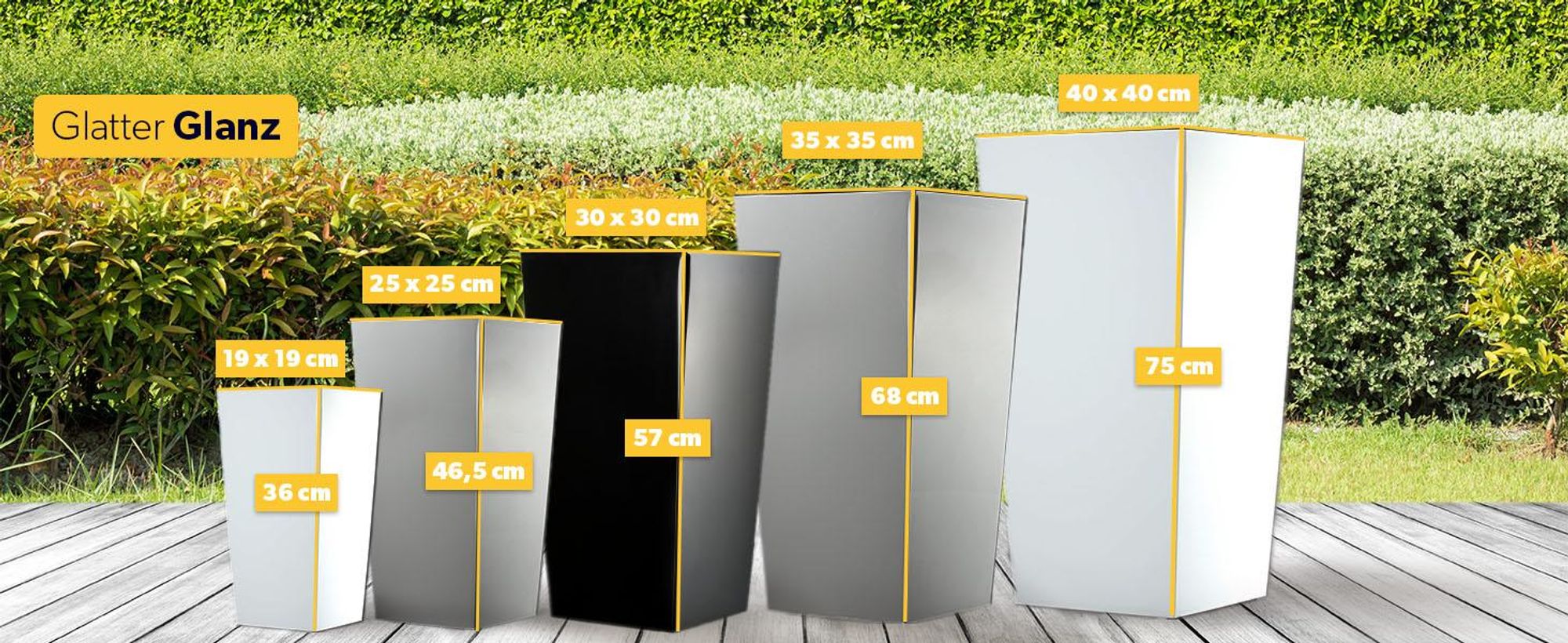 KADAX Blumentopf Set, Blumenkübel aus Kunststoff "Tuluza", Innen- und Außenbereich, Grafit, 3er Set