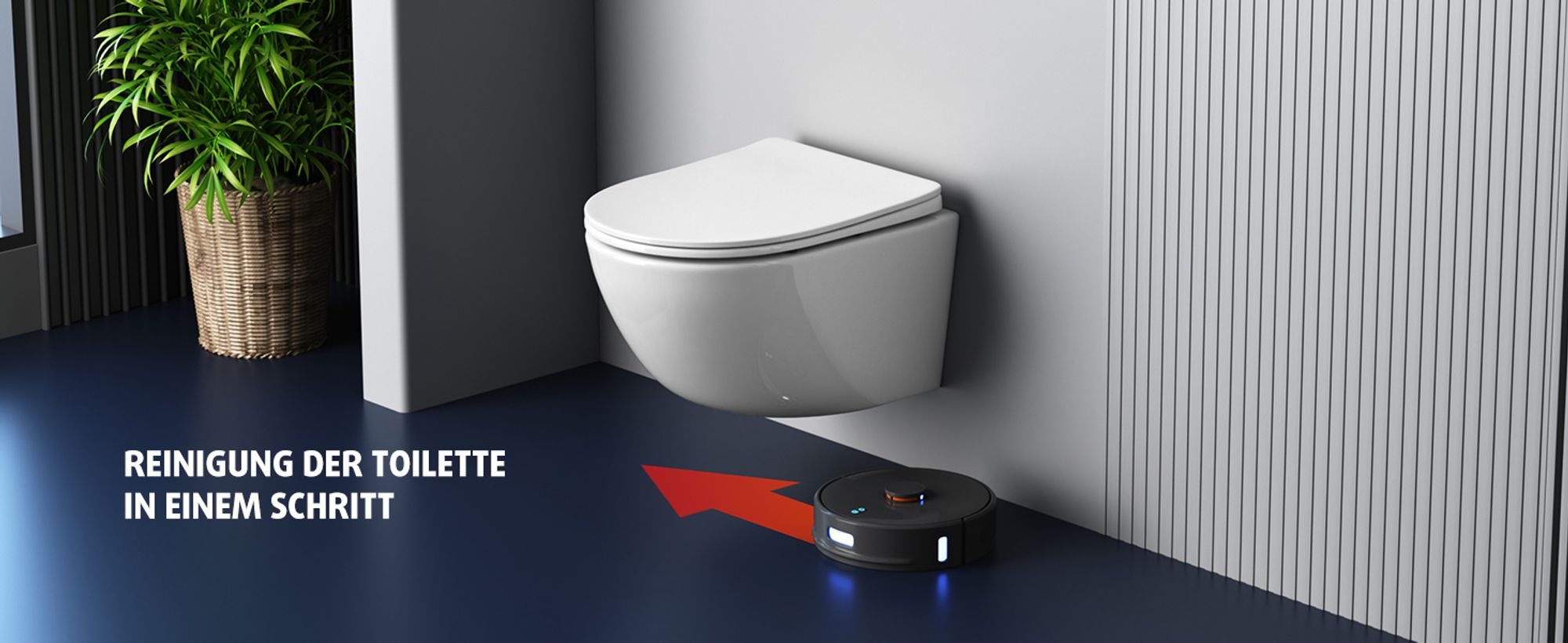 Rainsworth Hänge WC Spülrandlos Toilette - Starker Spülung, Kloschüssel inklusive WC-Sitz Absenkautomatik, Kompakt Design Toilette 48,5 cm lang, Einfa