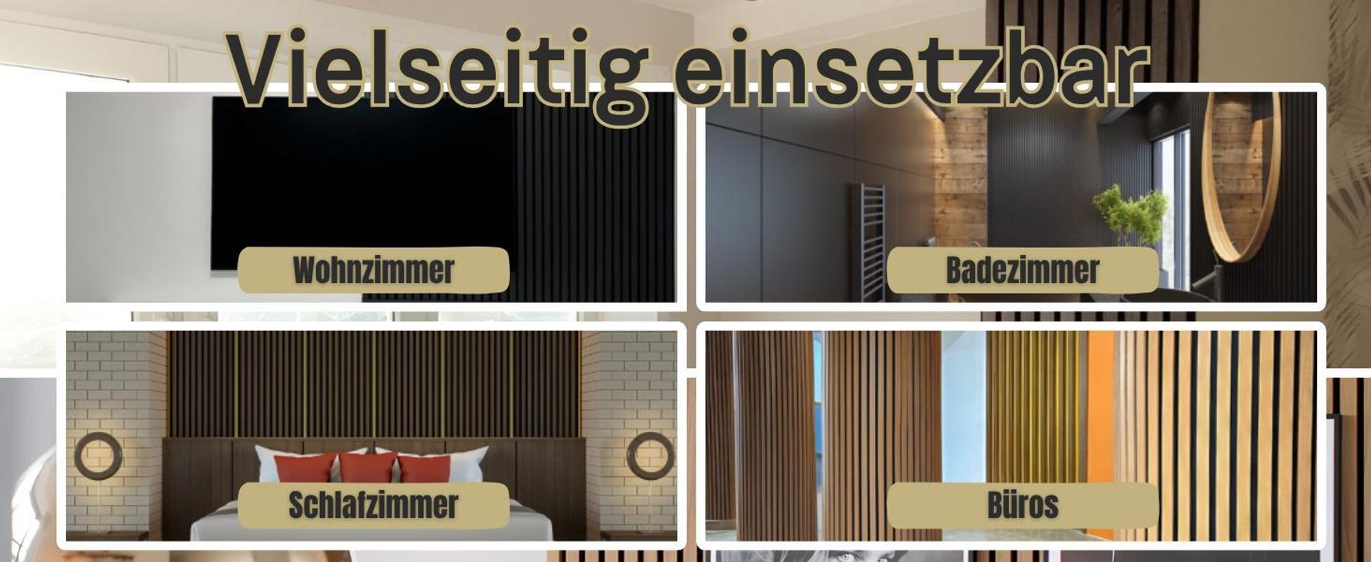HEXIM Akustikpaneele 138,5x60cm Holz Comfort - flexible Holzpaneele Platten Lamellenwand MDF Wandpaneele Lamellenverkleidung Wandverkleidung schalldämmend (0.83m² Palomino)