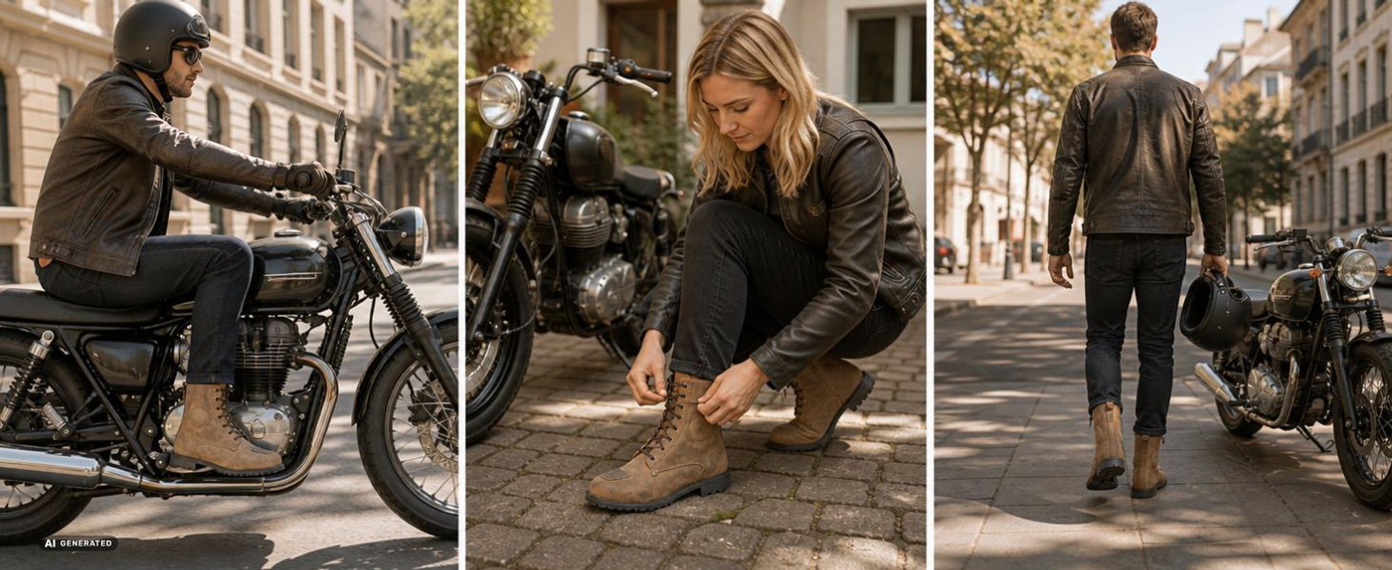 Bogotto Nashville Motorradstiefel, schwarz, 38