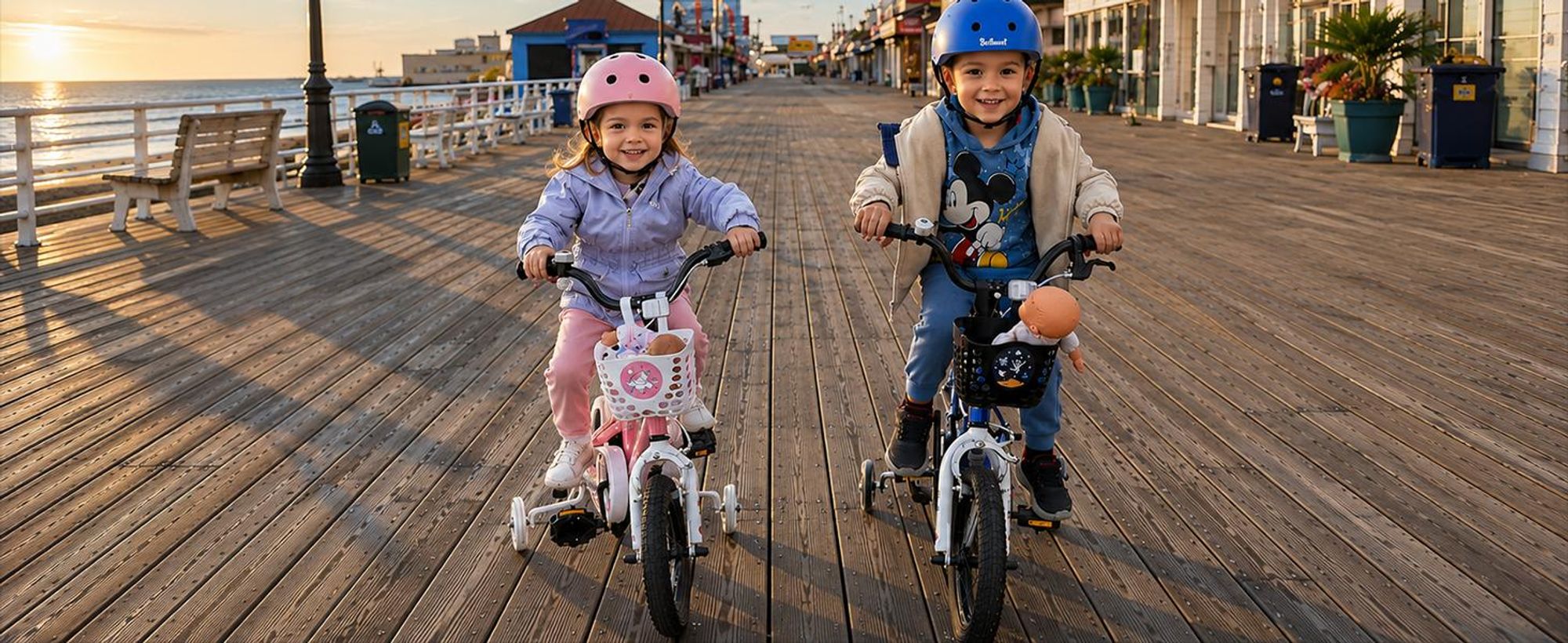 JOYSTAR Pluto 18 Zoll Kinderfahrrad mit beleuchteten Stützrädern, Korb, Flaschenhalter, Kinderfahrrad für Jungen und Mädchen 3-12 Jahre, Rosa