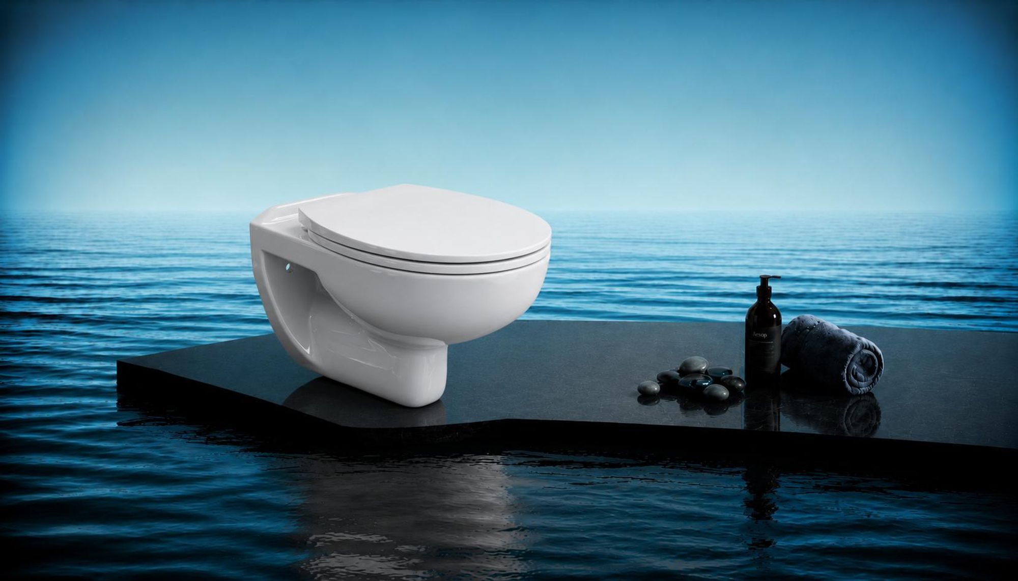 AQUA for you | Wand-WC - LAVITA Arctic – spülrandloses Hänge-WC - 53 cm - Weiß - mit WC-Sitz, Absenkautomatik, Quick-Release, WC-Schüssel
