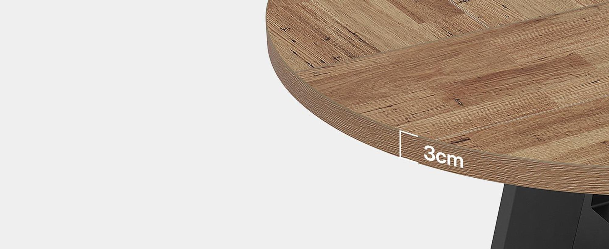 Tribesigns Farmhouse Esstisch, 120 cm Runder Esstisch für 4, Runder Esstisch für Zuhause Esszimmer Wohnzimmer (Schwarz / Braun)
