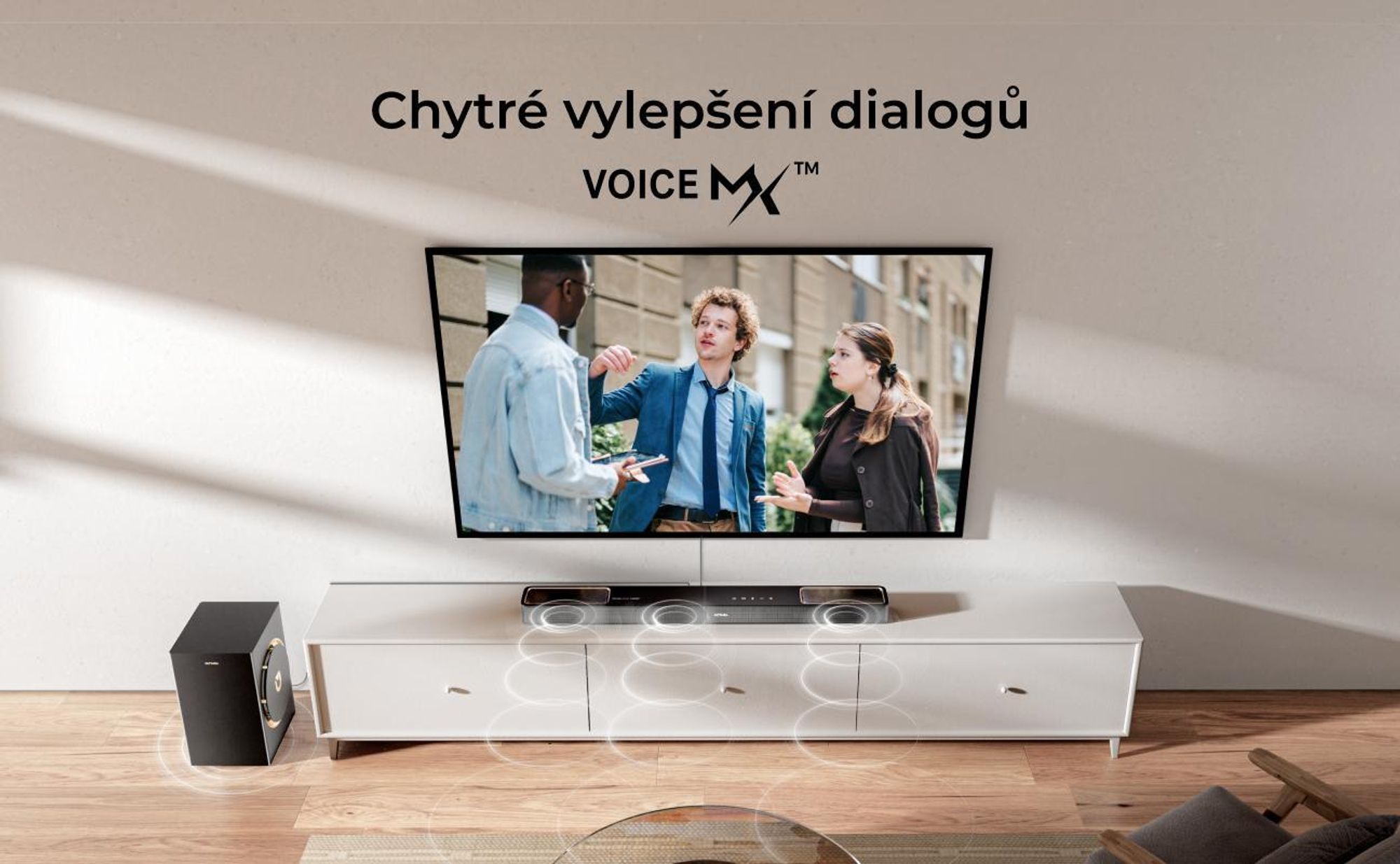 ULTIMEA 3.1.2kanálový soundbar s Dolby Atmos, prostorový systém pro TV s 6,5palcovým subwooferem, Bluetooth 5.4, HDMI eARC, 360 W, Skywave F30 Boom