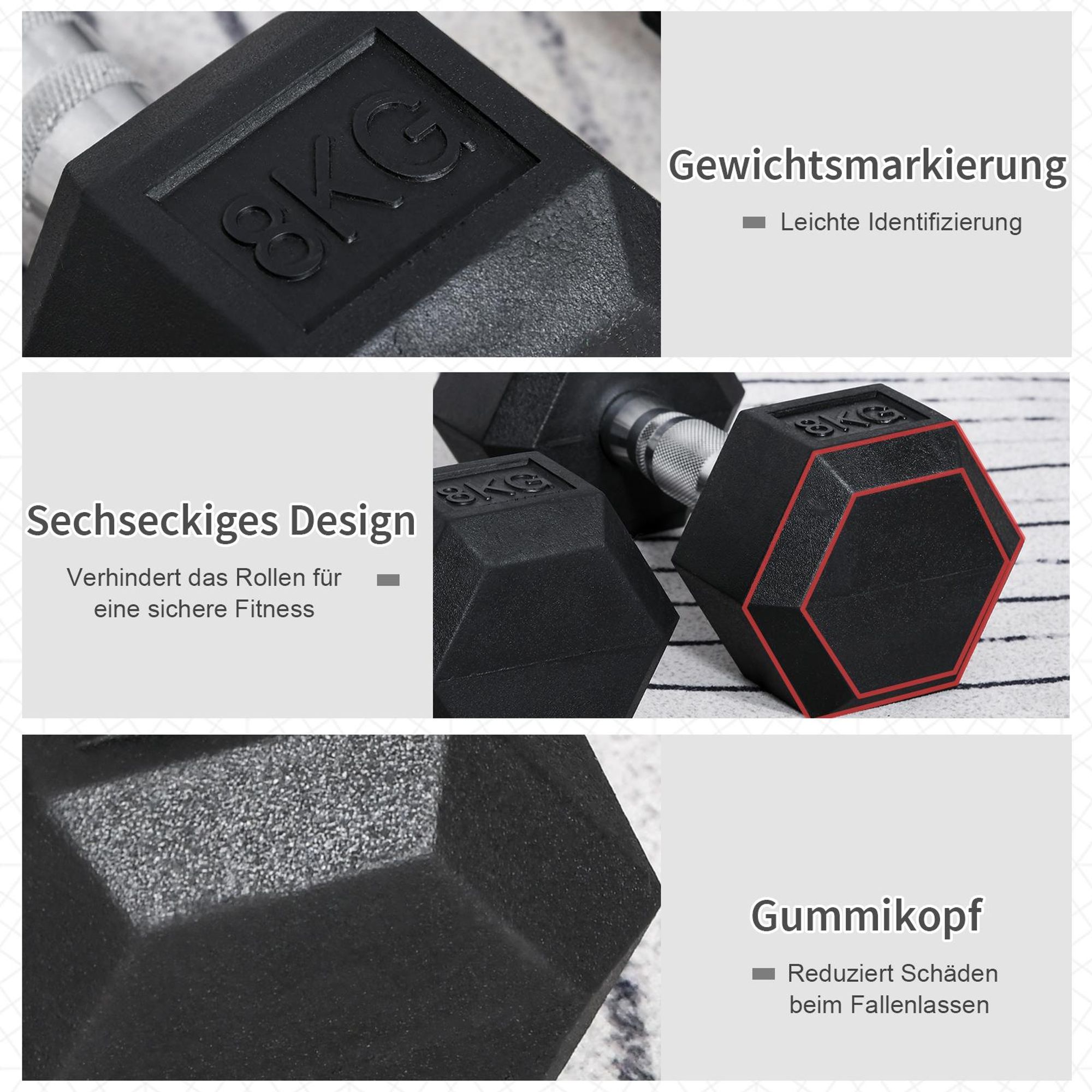 kg Sechskant rutschfest Paar