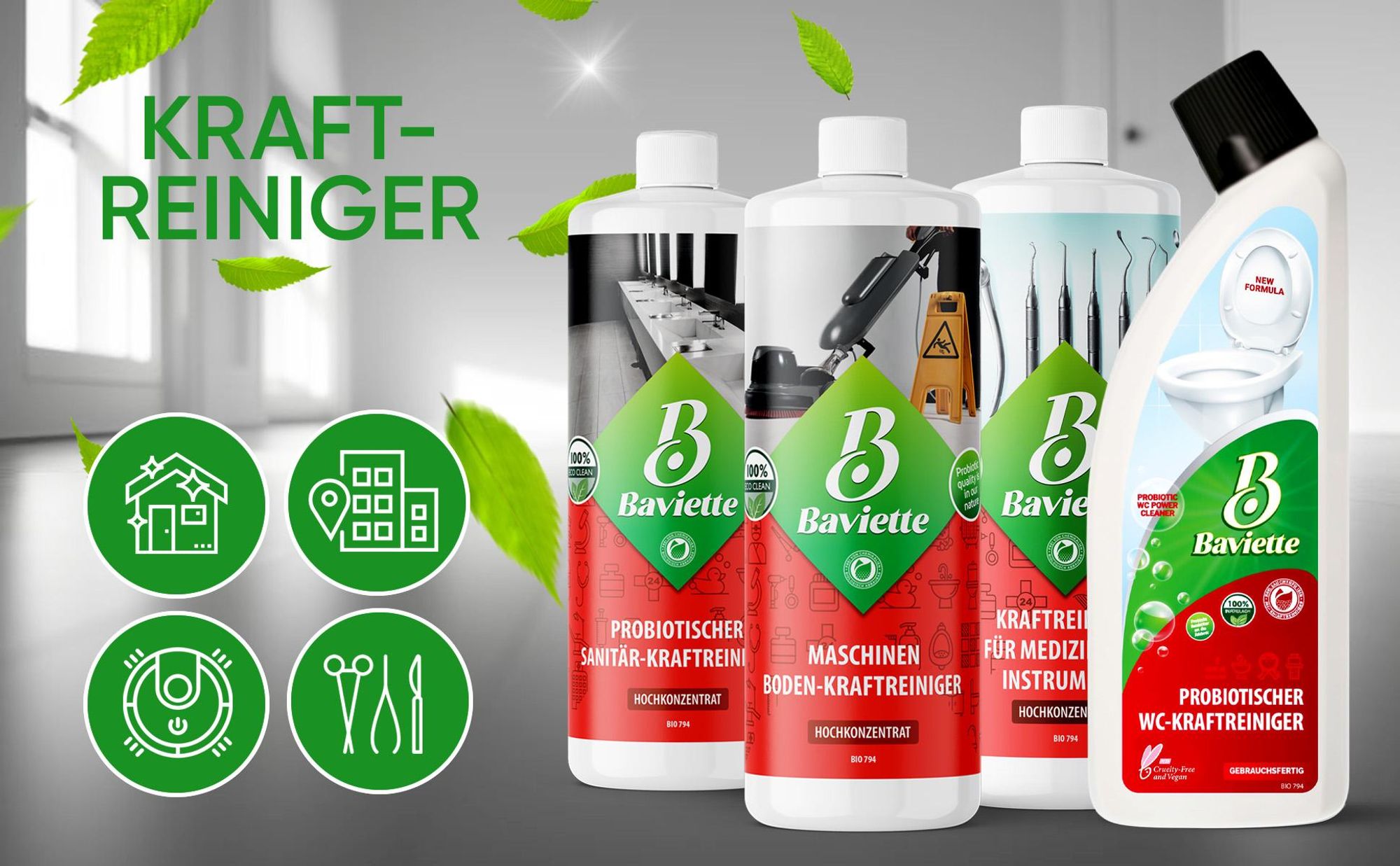 Baviette Bio 794 Instrumentenreiniger 500 ml – zur Vorreinigung medizinischer Instrumente in Arztpraxen, Kliniken und Laboren