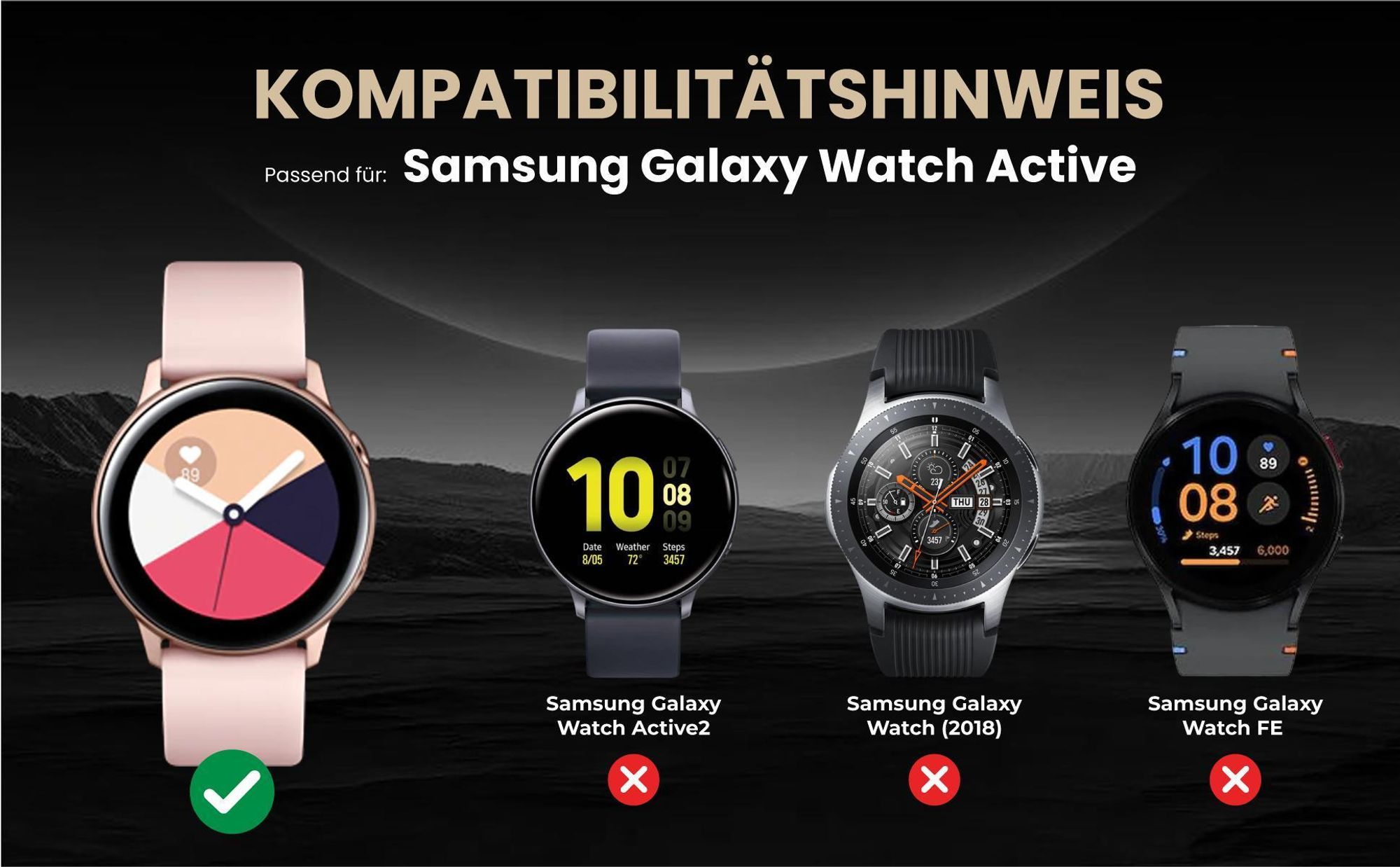 Kompatibilitätshinweise Armband für Samsung Galaxy Watch Active 40mm