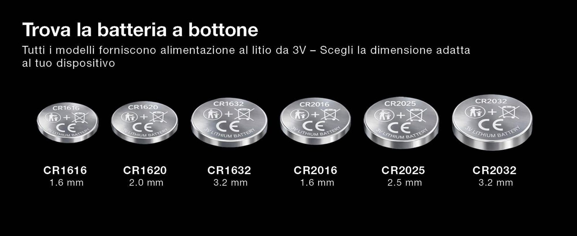 CELLONIC CR1632 Batteria a bottone Lithium compatibile con Chiavi Auto, Dispositivi LED, Ciclocomputer - x6-Pacco batterie