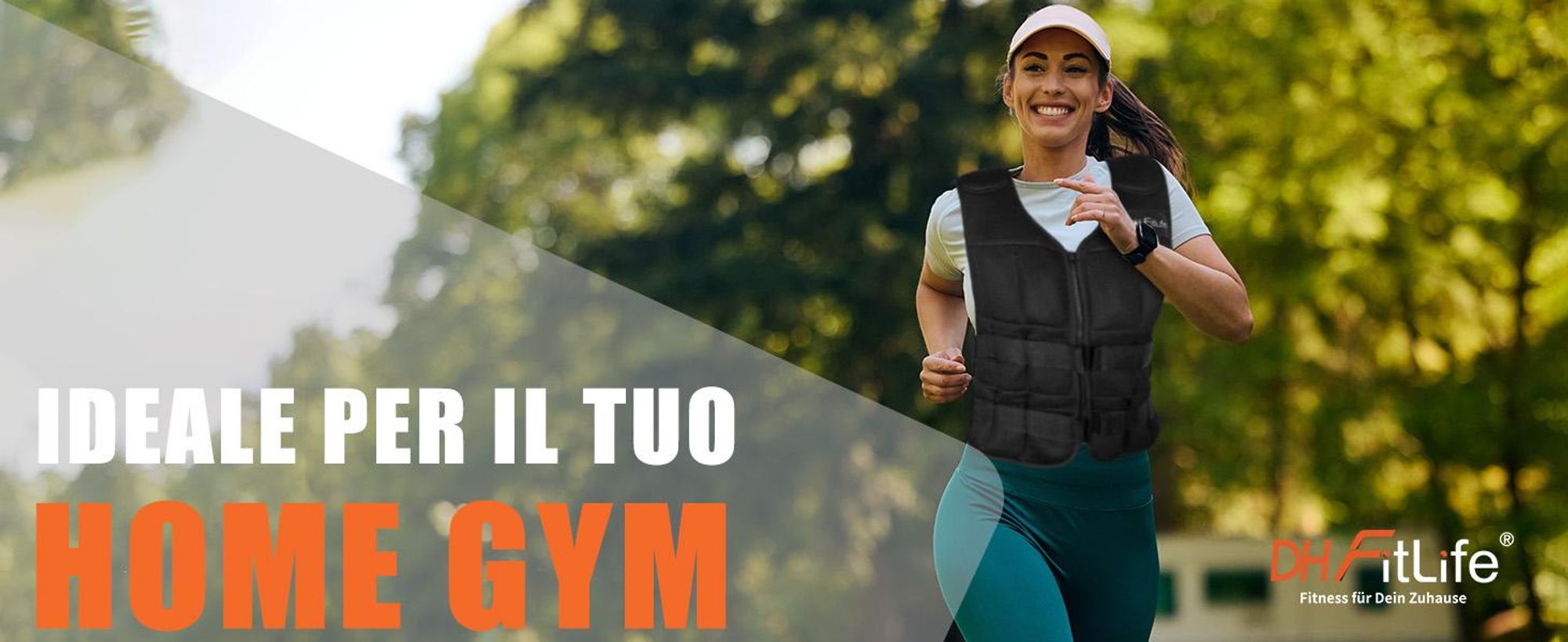 DH FitLife Giubbotto Zavorrato Regolabile 30 kg per Allenamento Crossfit, Corsa, Calisthenics, Gilet Pesi con Zip per Donna e Uomo