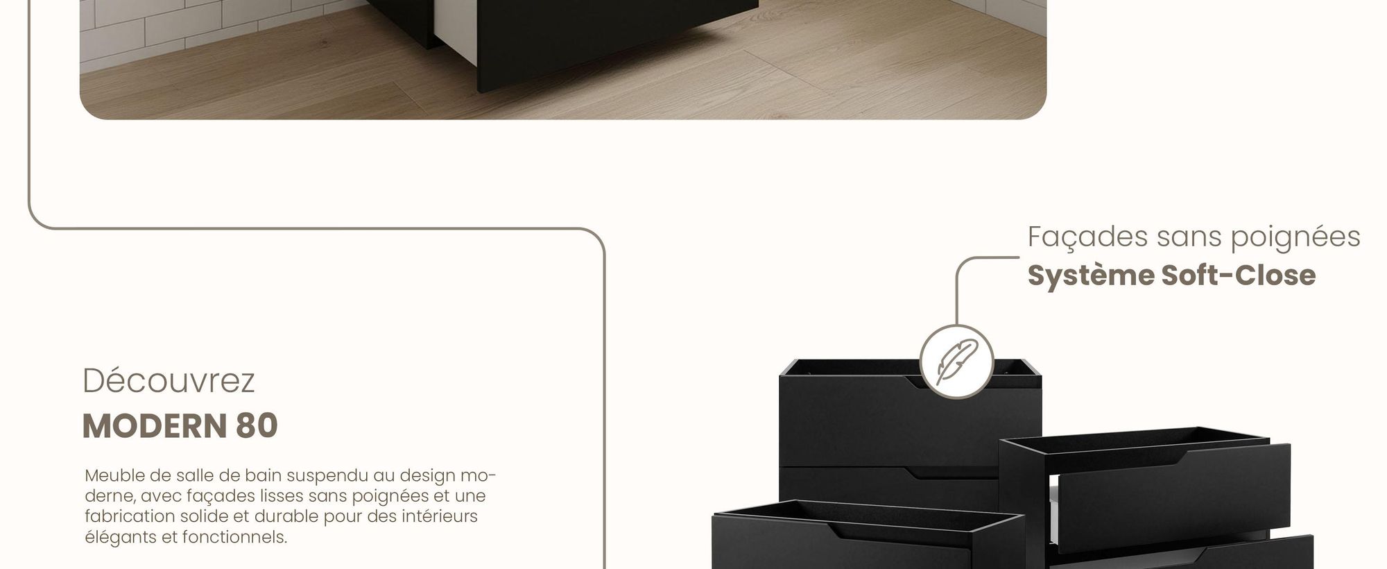 RODAN, meuble de salle de bain, armoire moderne, meuble sous vasque, meuble sous lavabo