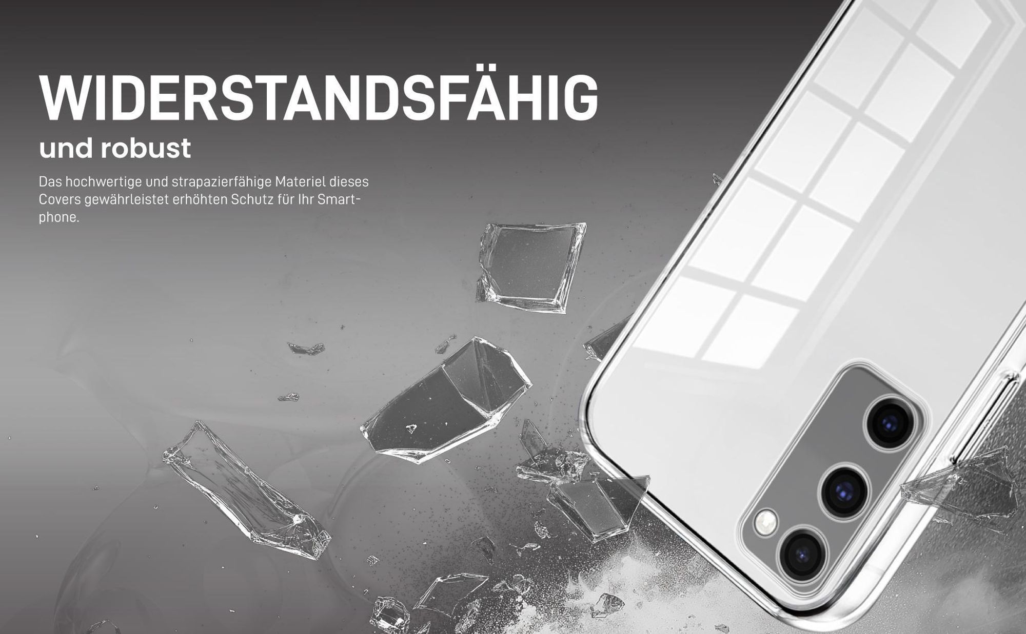 Transparentes Front Back Cover für Samsung Galaxy S20 FE mit Aufprallschutz