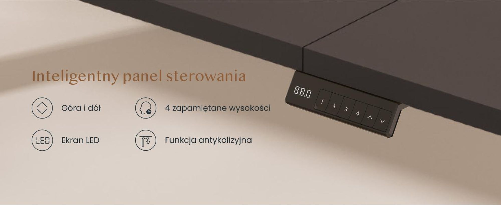 FLEXISPOT QB2 Biurko z regulacją wysokości Elektryczne 180x80cm, 2 MOCNE SILNIKI, nośność 120 kg, ochrona przed kolizją 4 funkcje pamięci (czarne)