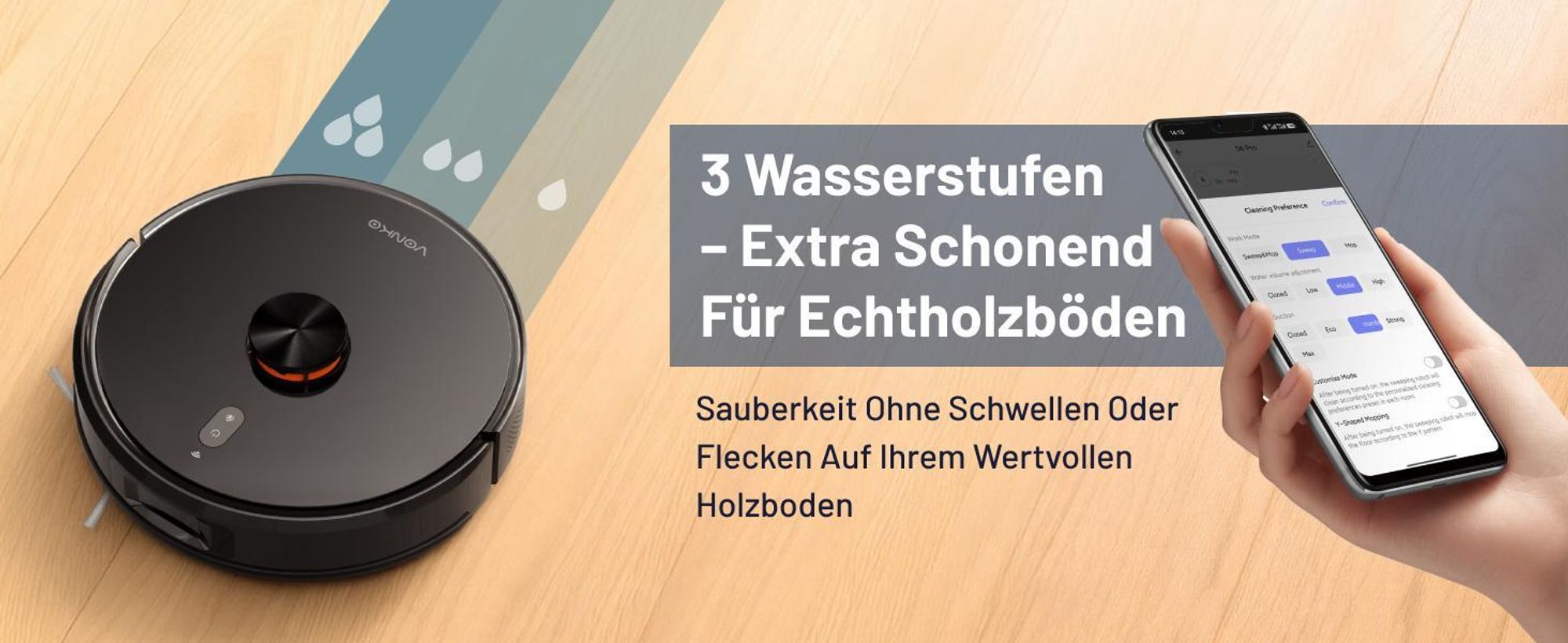 VONKO S6 Pro Saugroboter mit Wischfunktion, Saugroboter mit Absaugstation, 8000Pa Saugkraft, LiDAR-Navigation, 180 Min Laufzeit