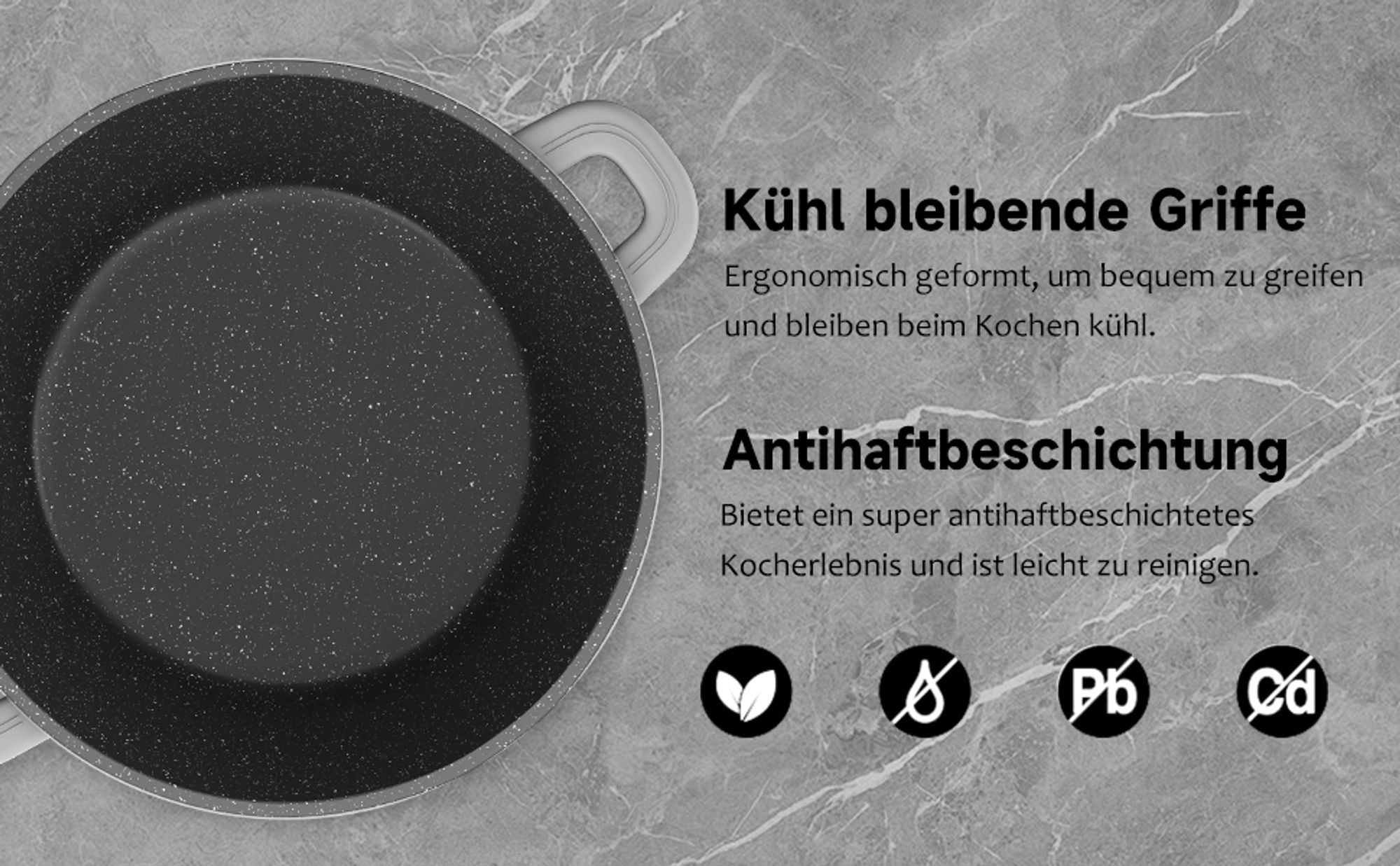 Scheffler 8-teilig Topfset Induktionstöpfe Kochtopfset Mit Glasdeckel-Antihaftbeschichtung-20/24/28/32cm Aluminium Topfset